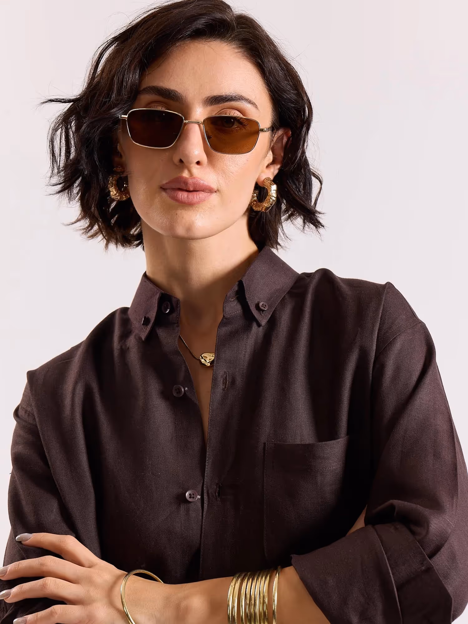 Coffee Brown Irish Linen Shirt  image 6