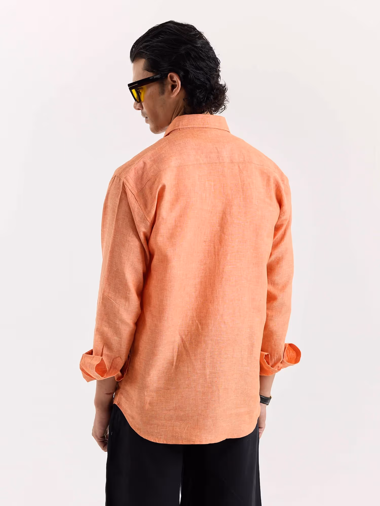 Coral Chambray Linen Shirt image 7