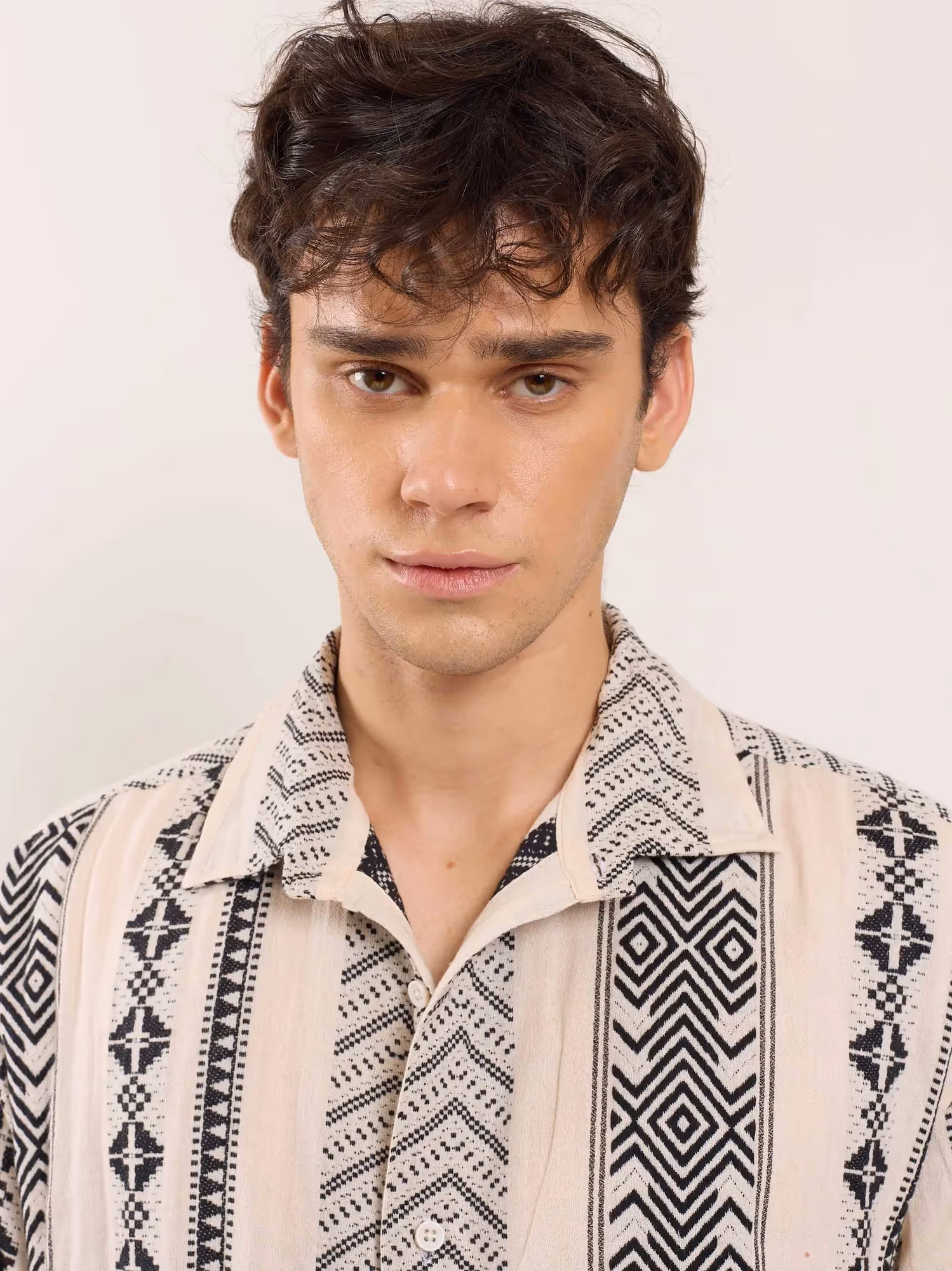 Cream Jacquard Weave Shirt  image 3