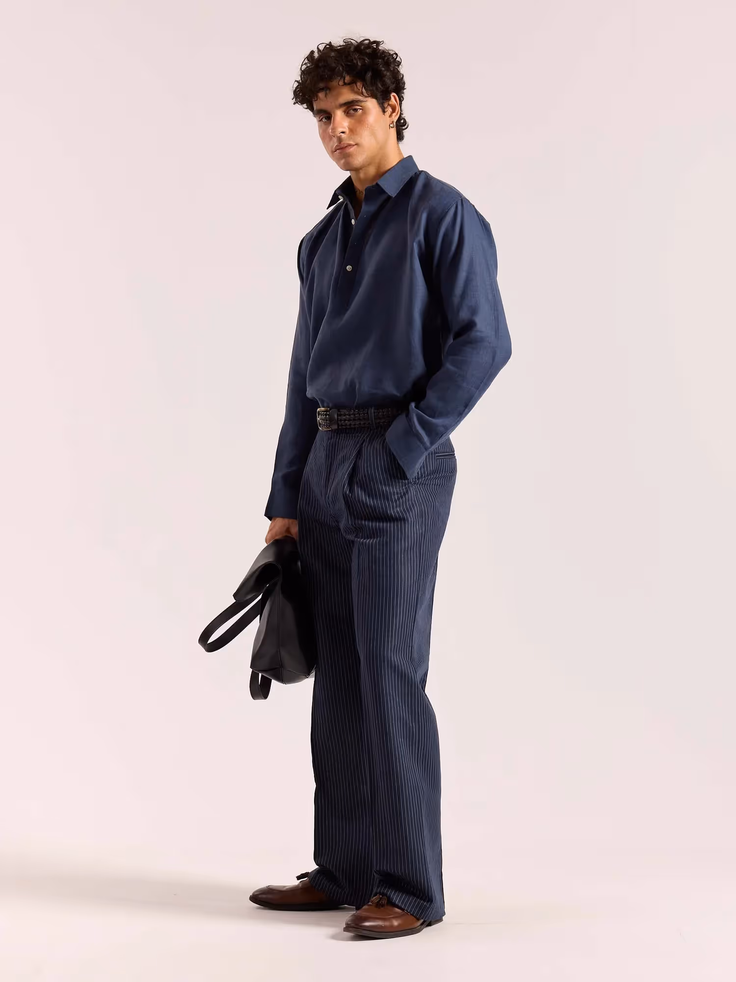 Dark Blue Linen Pullover image 7