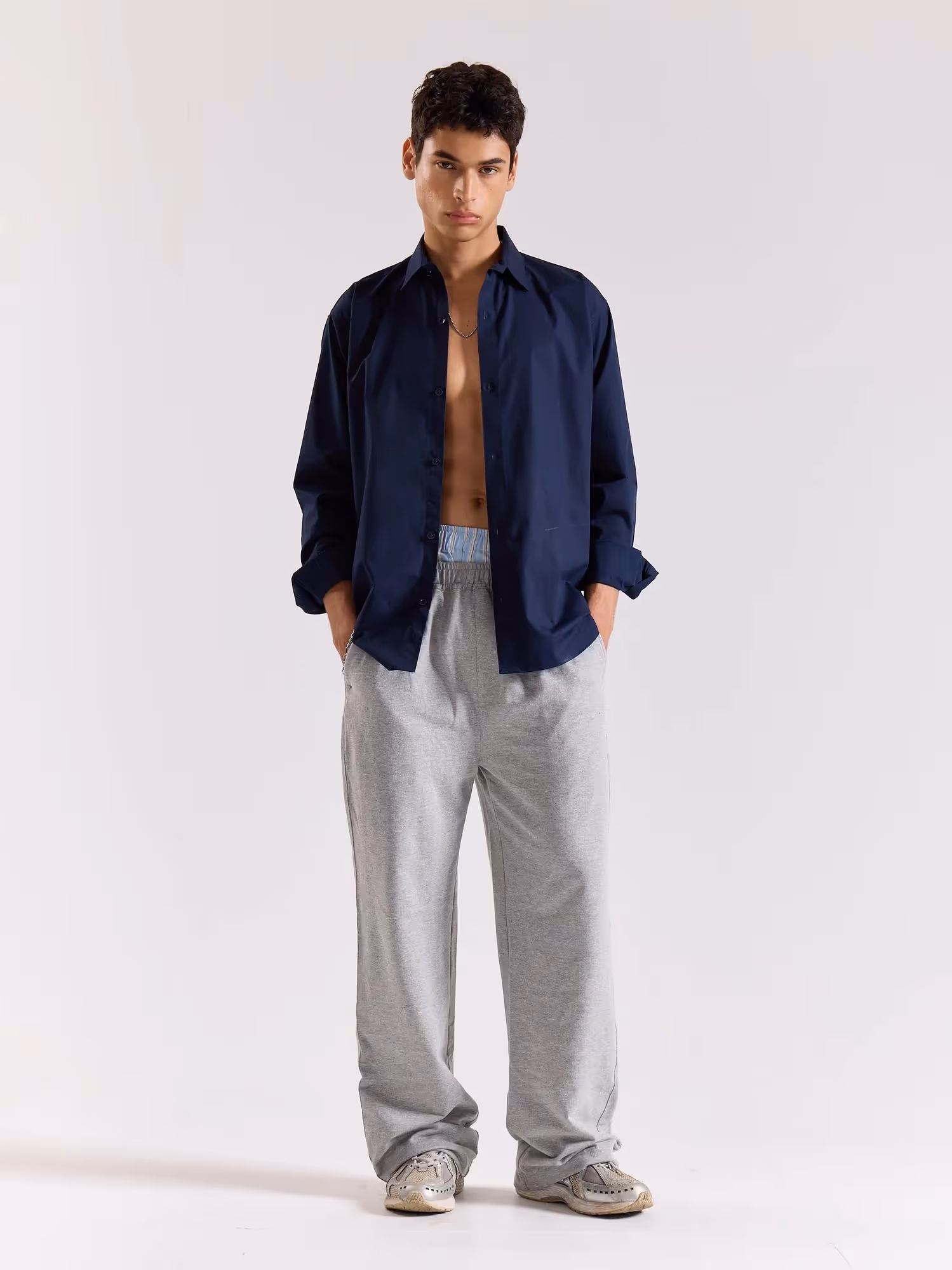 Dark Blue Poplin Shirt image 1