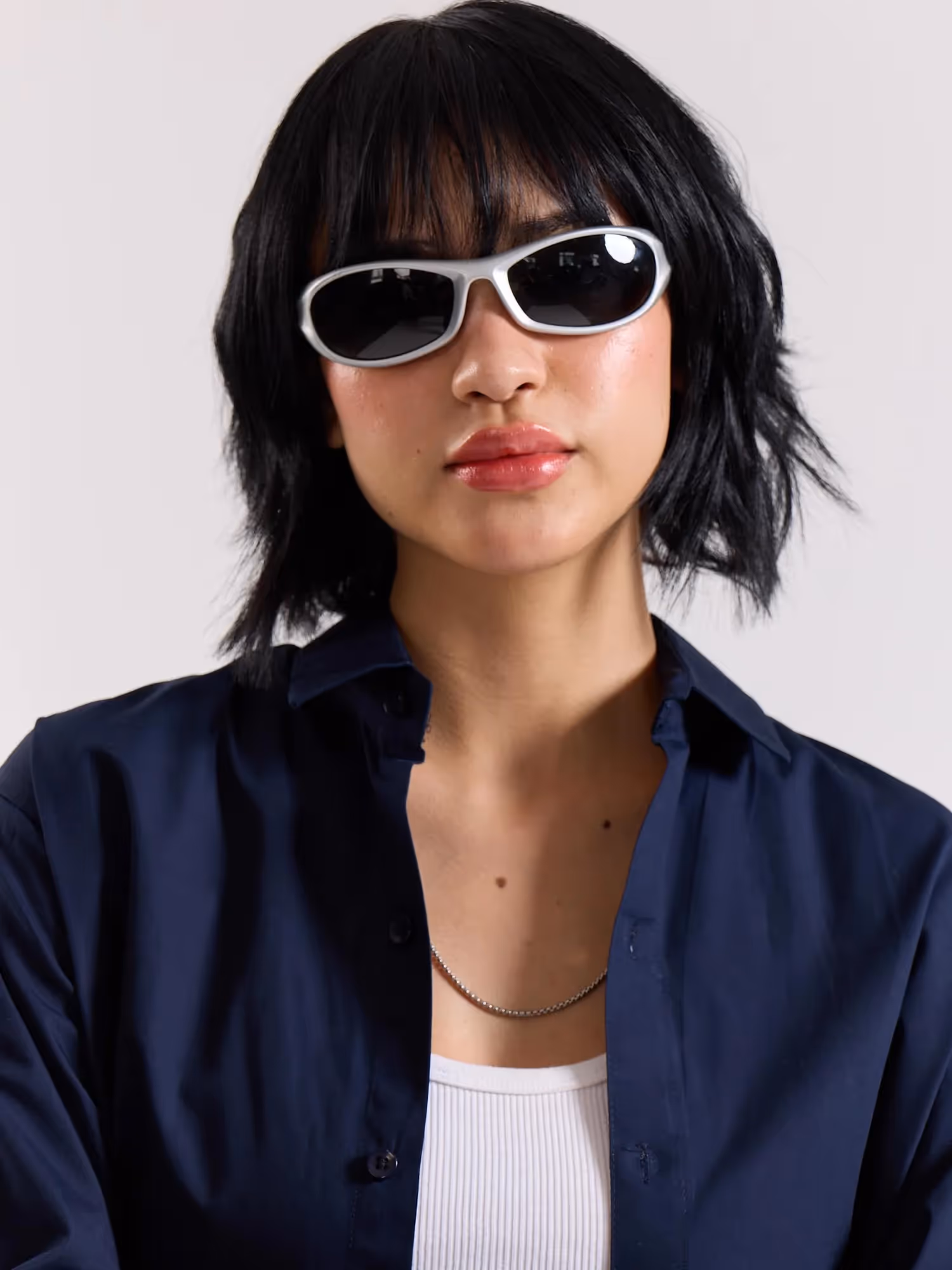 Dark Blue Poplin Shirt image 8