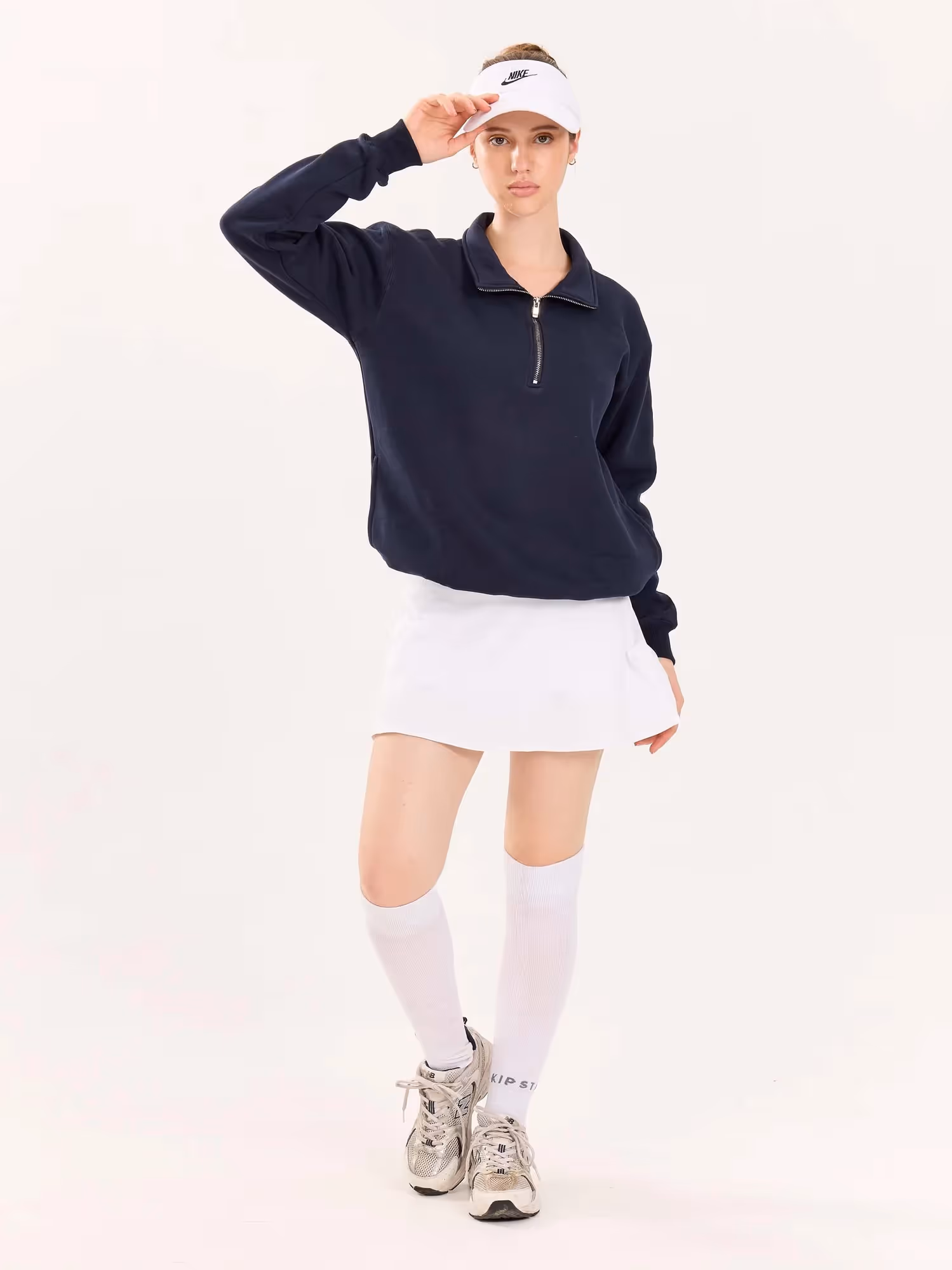 Dark Blue Quarter-Zip Sweatshirt image 2