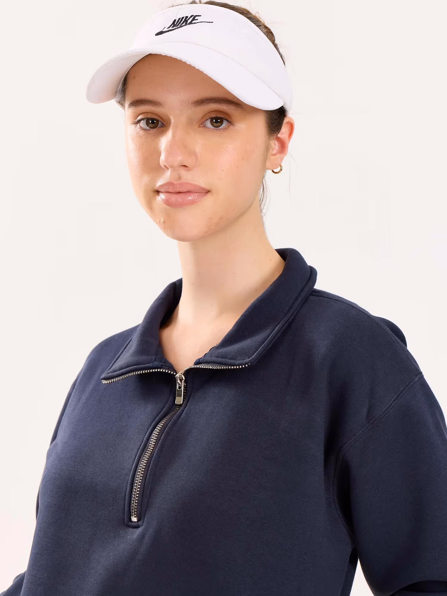 Dark Blue Quarter-Zip Sweatshirt image 7