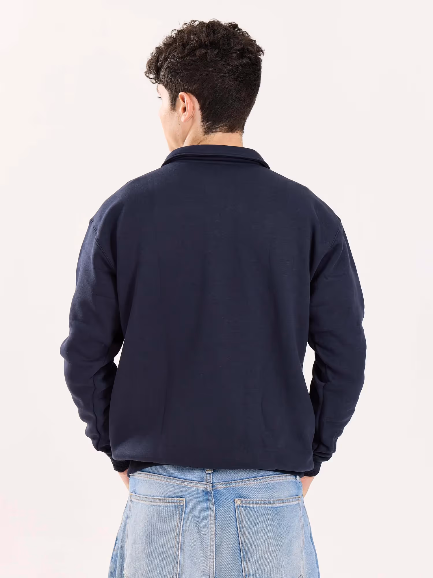 Dark Blue Quarter-Zip Sweatshirt image 8