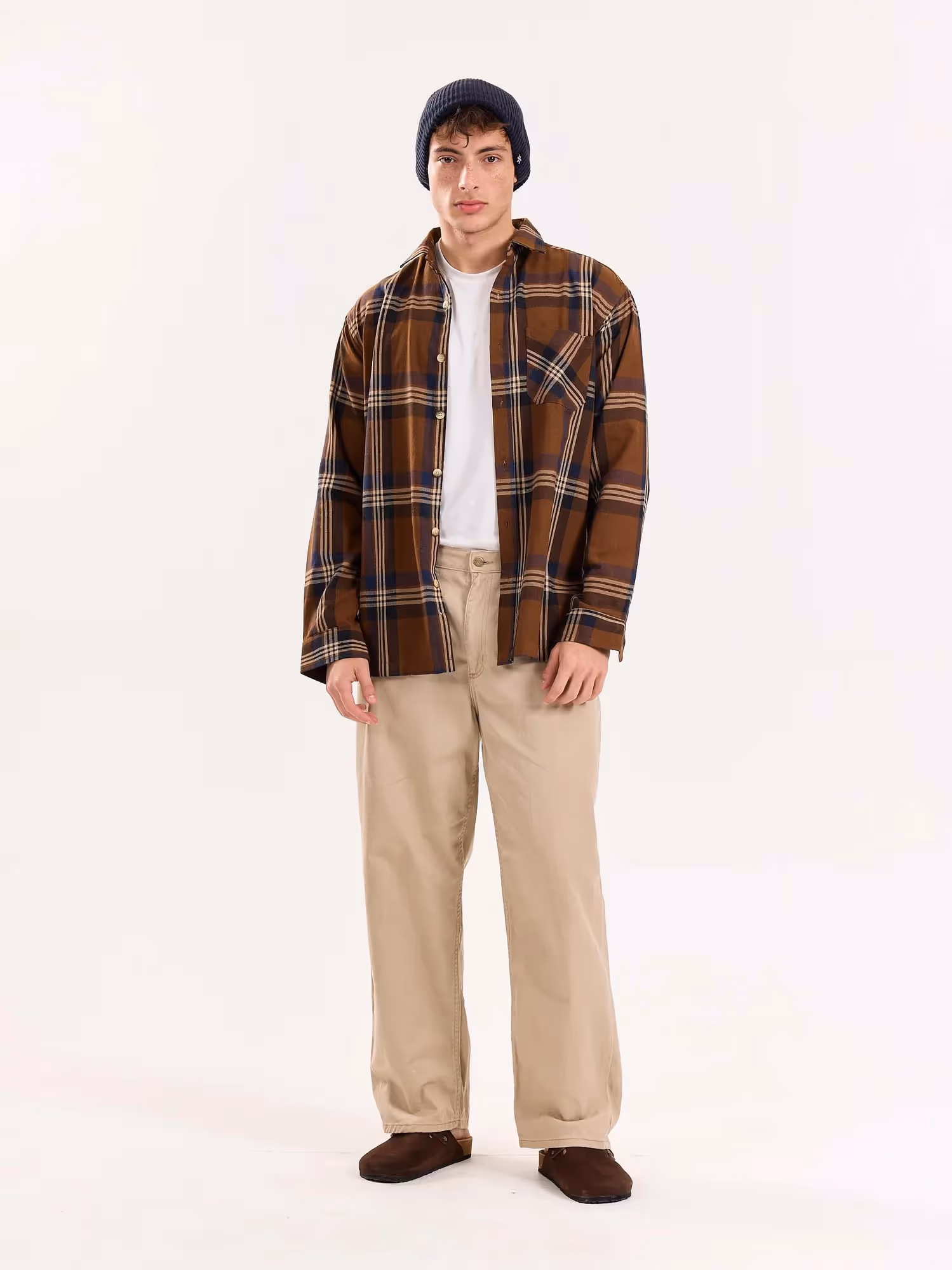 Dark Brown Flannel Overshirt  image 1