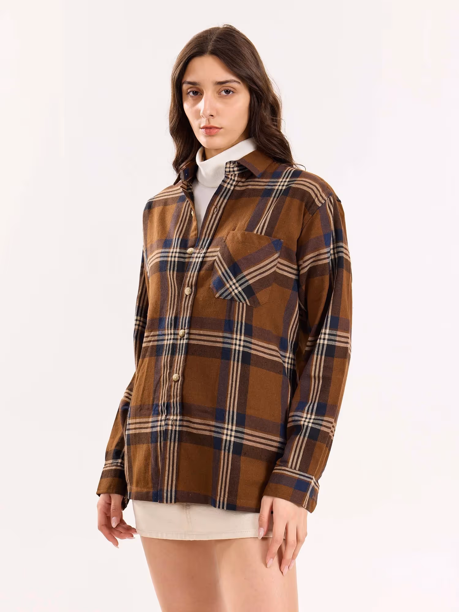 Dark Brown Flannel Overshirt  image 6