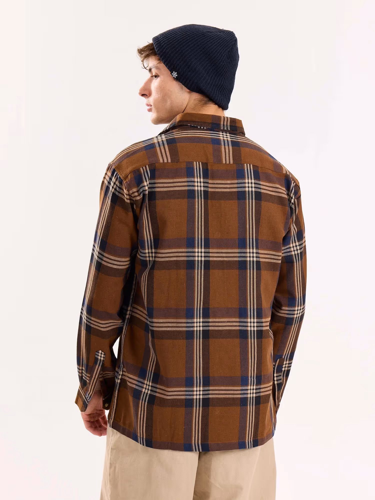 Dark Brown Flannel Overshirt  image 8