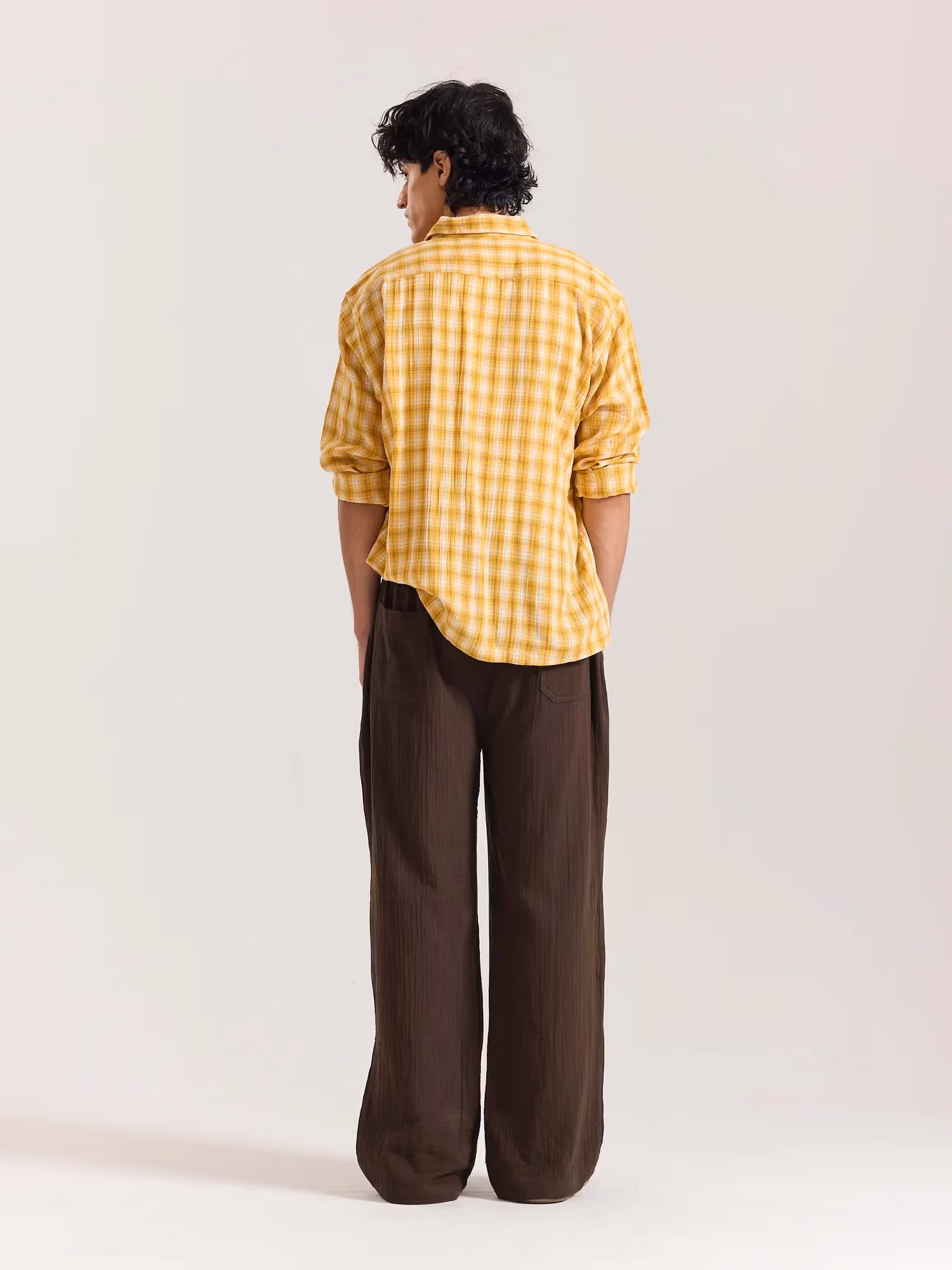 Dark Brown Gauze Pull-on Pants  image 6