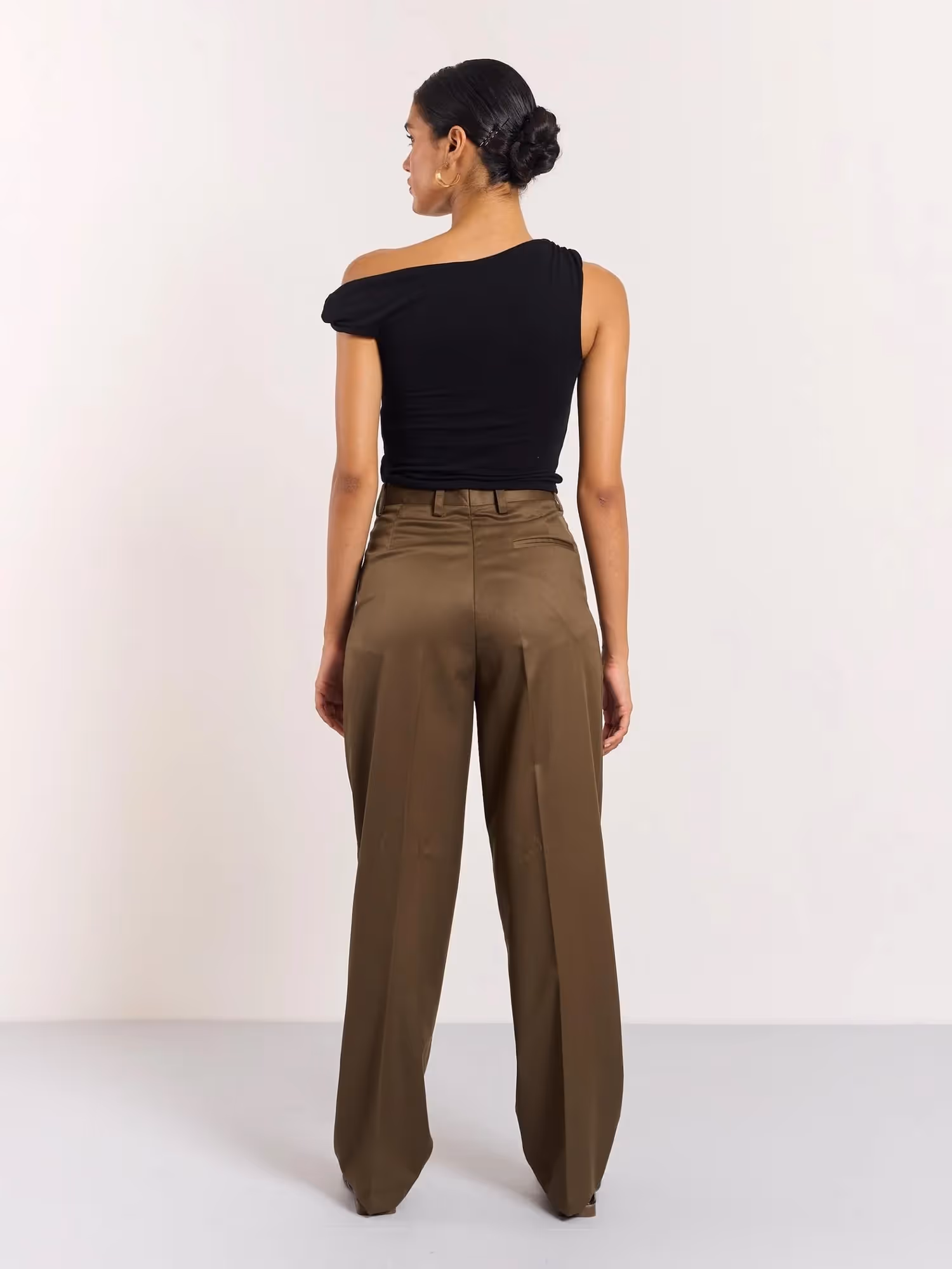 Dark Brown Tailored Trousers image 4