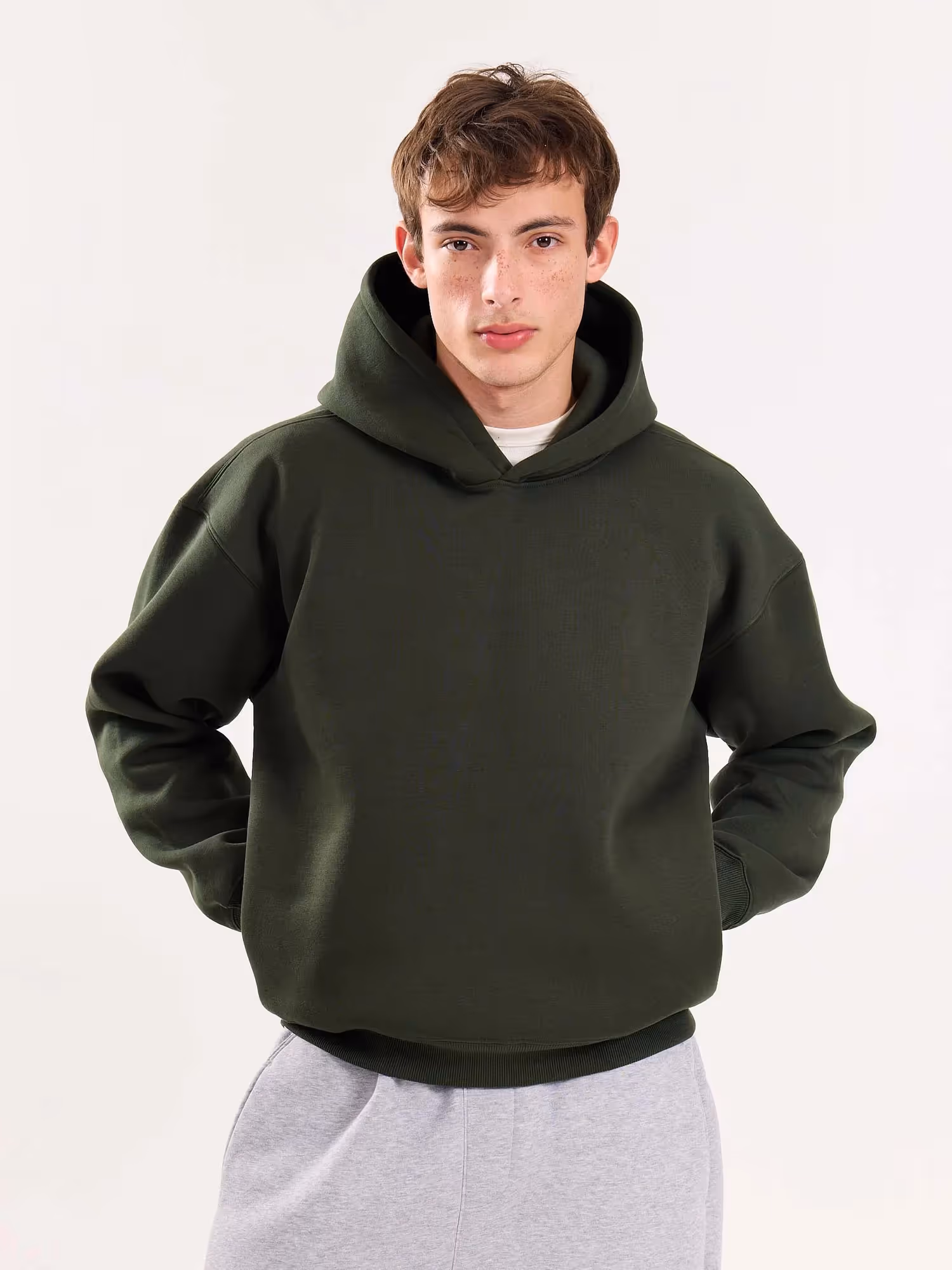 Dark Green Cropped Fit Hoodie image 2