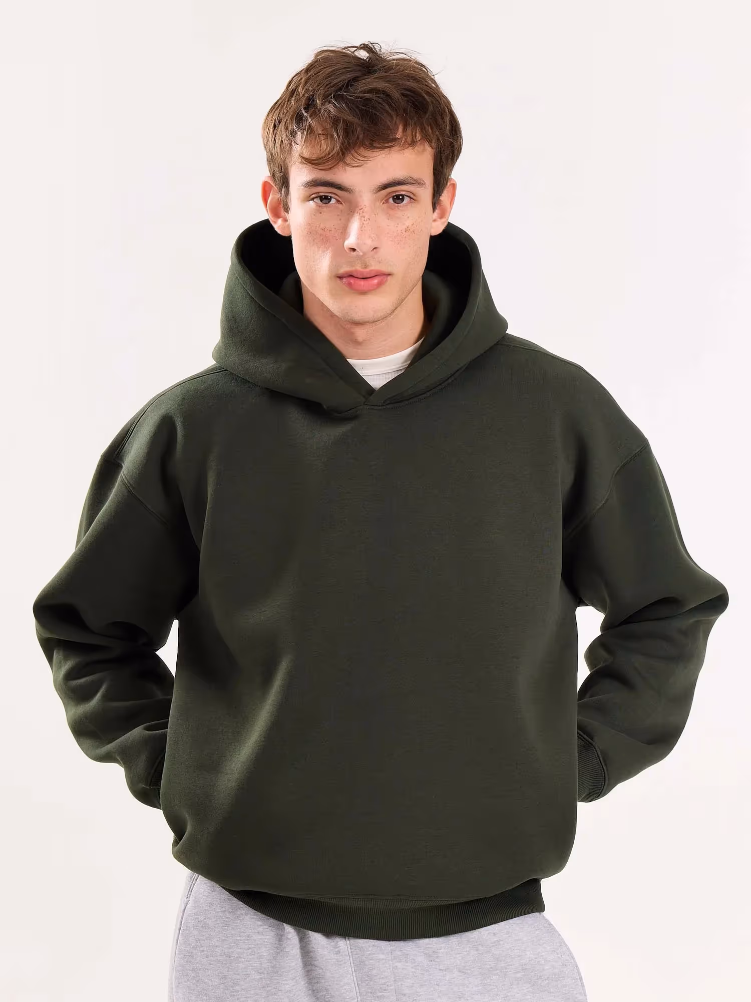 Dark Green Cropped Fit Hoodie image 6
