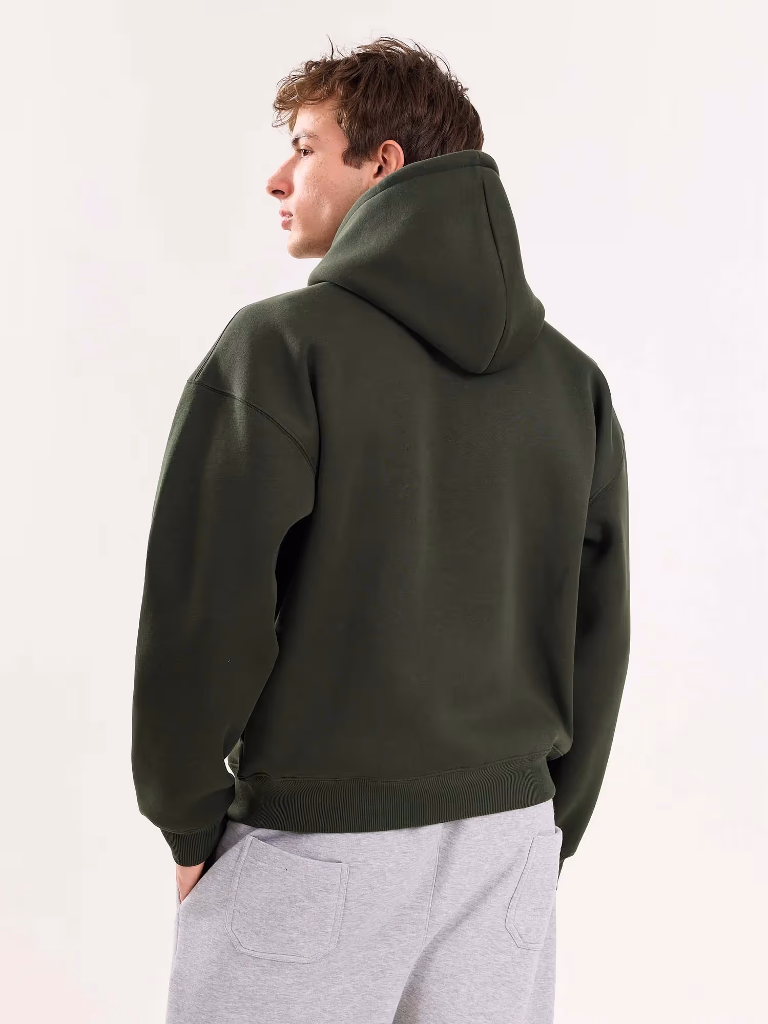 Dark Green Cropped Fit Hoodie image 8