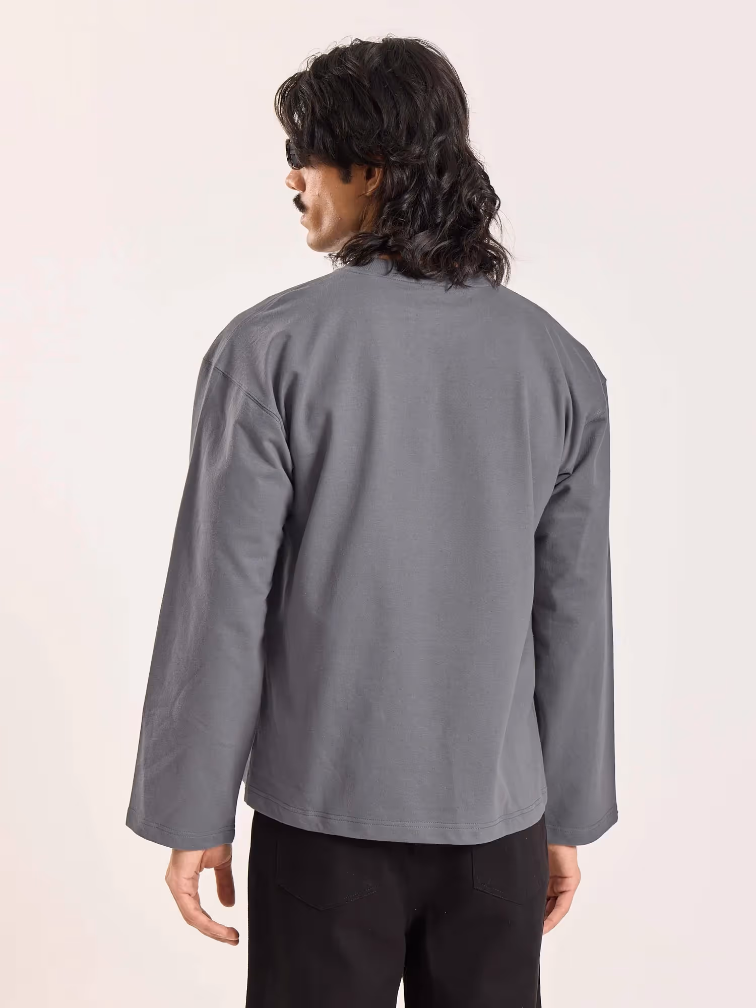 Dark Grey Loose Fit Cropped T-Shirt image 8