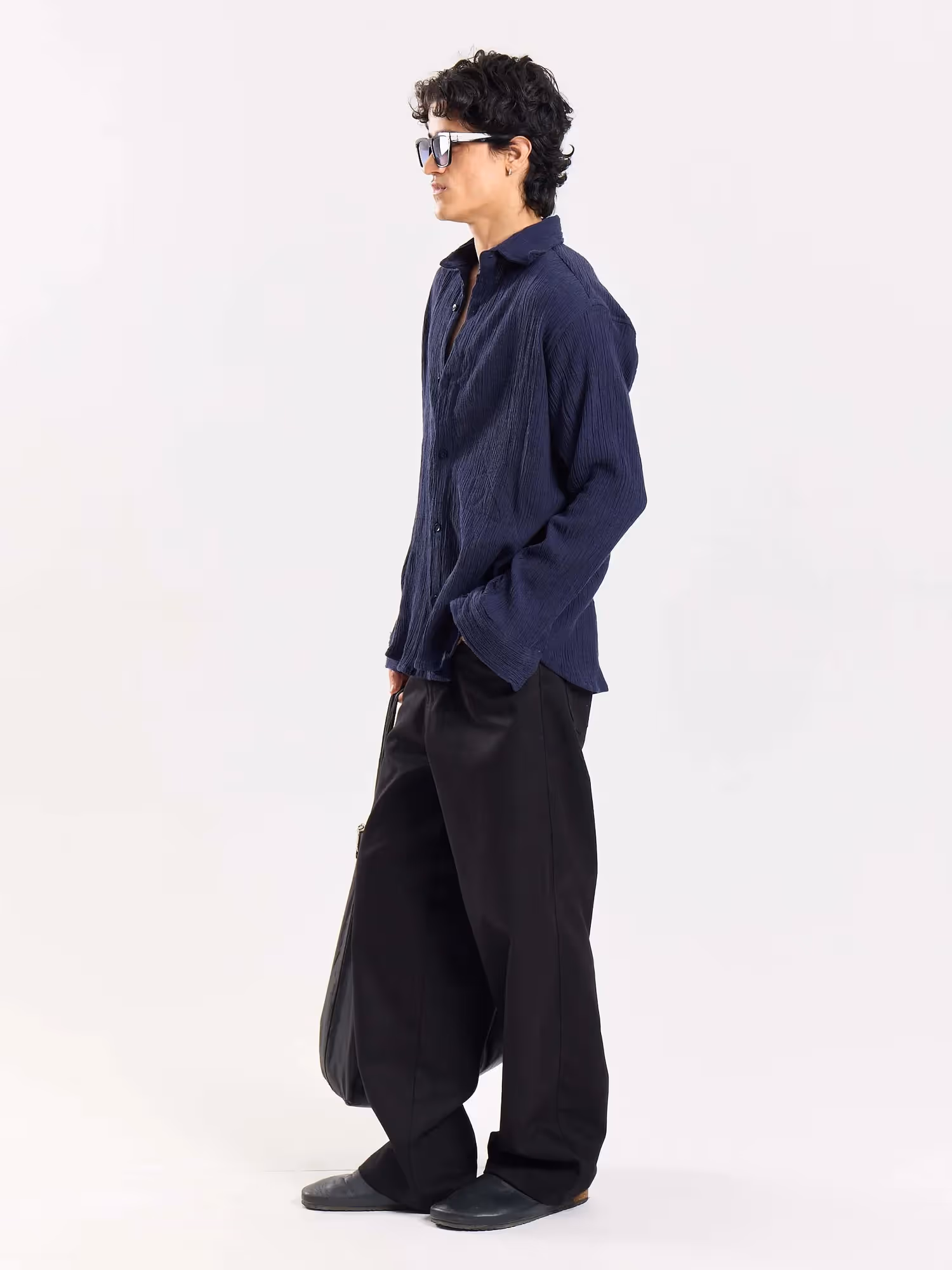 Dark Navy Wrinkled Shirt image 5