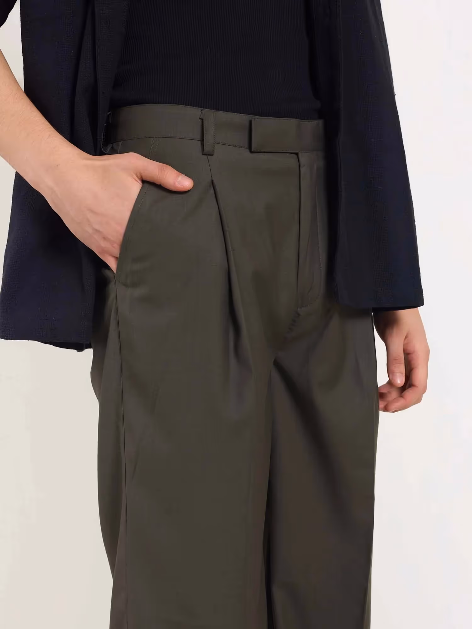 Dark Taupe Baggy Fit Trousers image 3