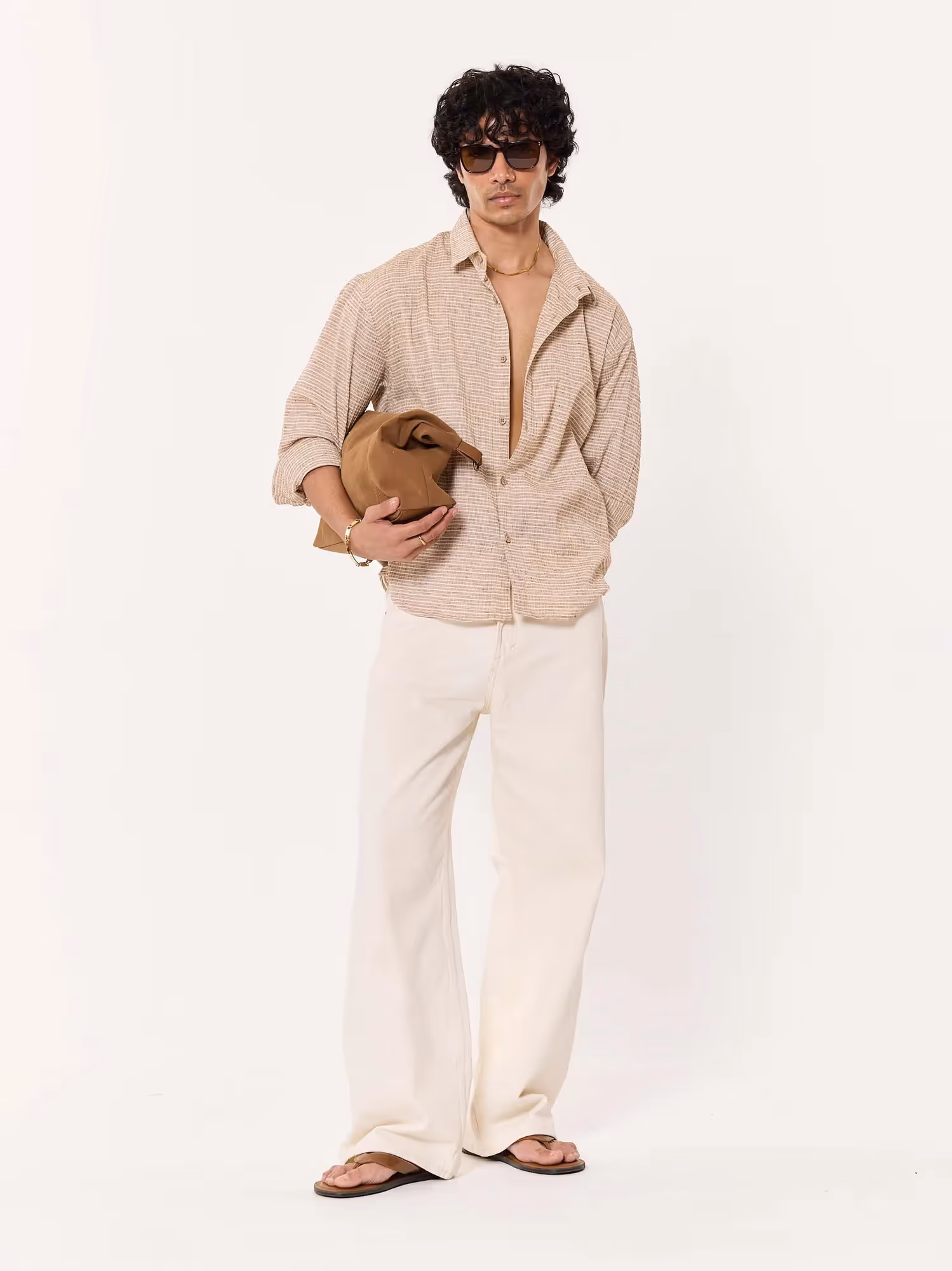 Dune Textured Cropped Shirt image 1