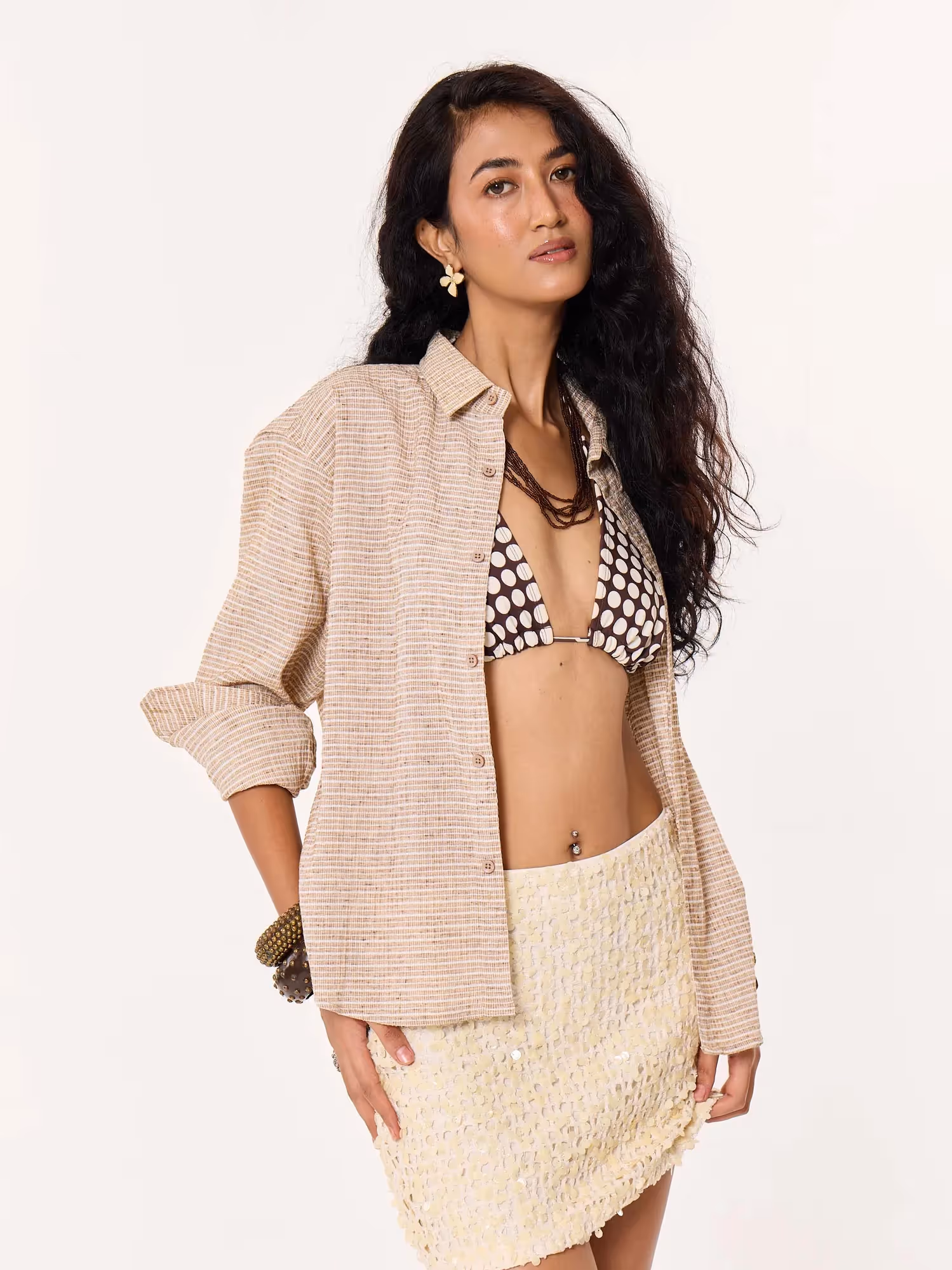 Dune Textured Cropped Shirt image 6