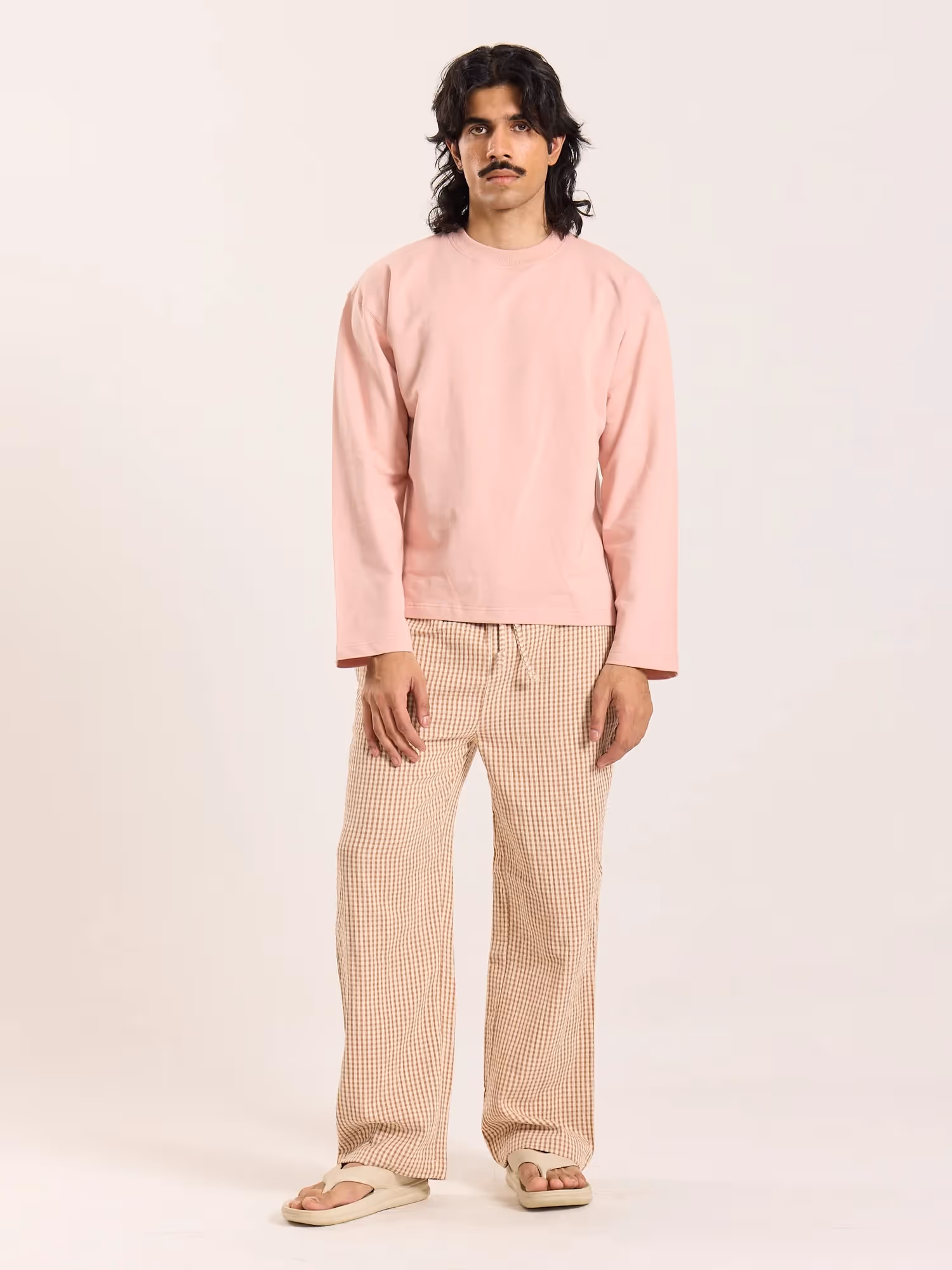 Dusty Pink Loose Fit Cropped T-Shirt image 1