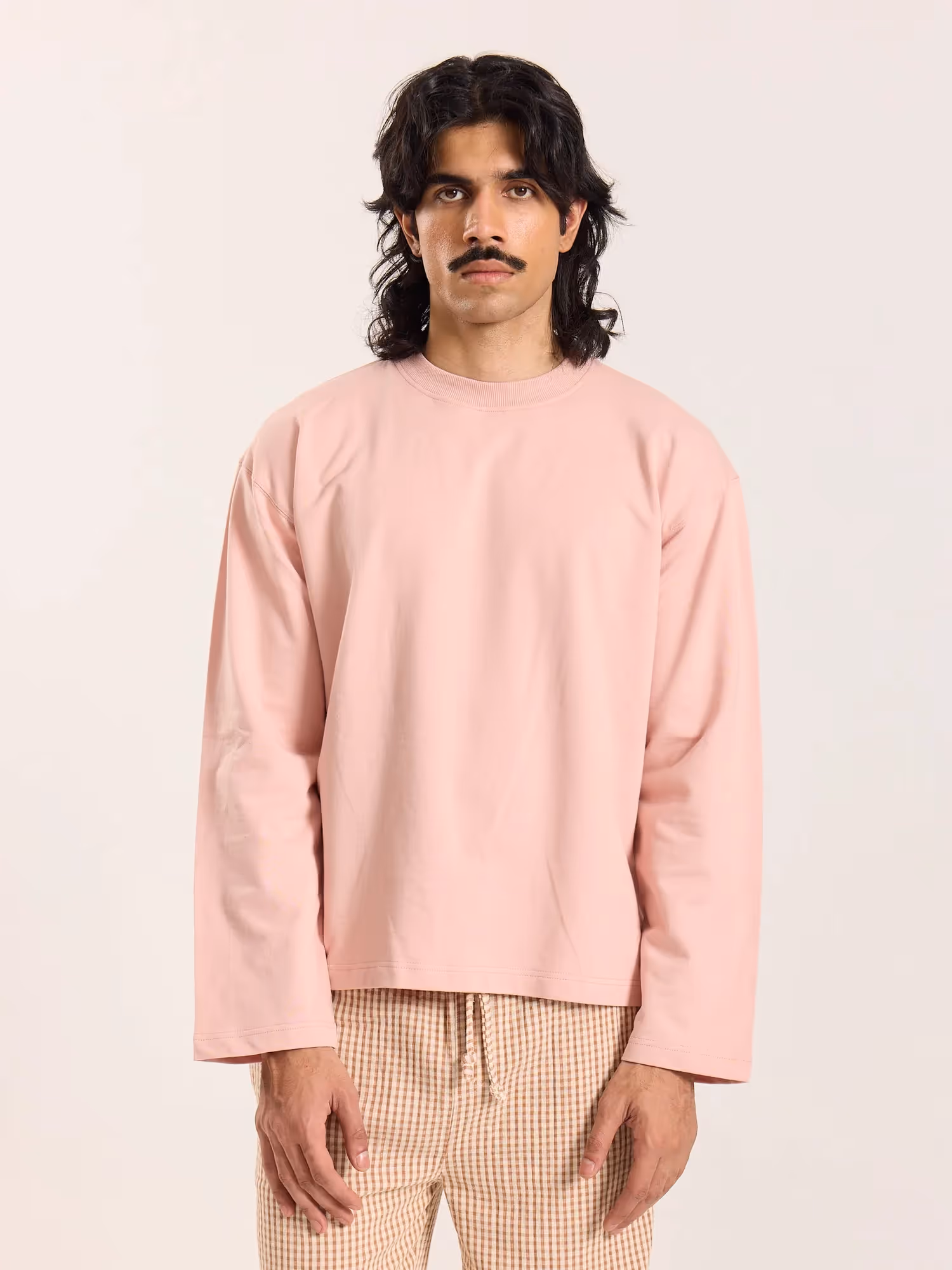 Dusty Pink Loose Fit Cropped T-Shirt image 3