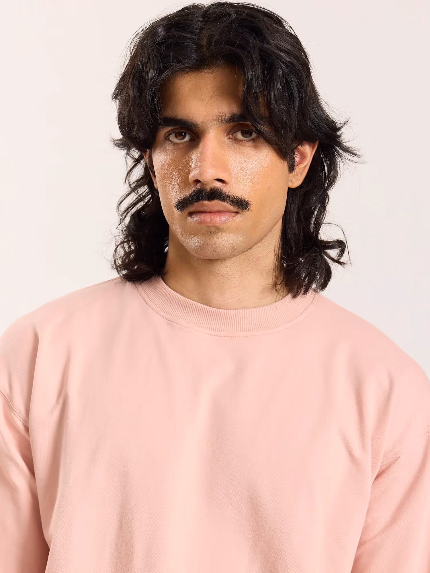 Dusty Pink Loose Fit Cropped T-Shirt image 5