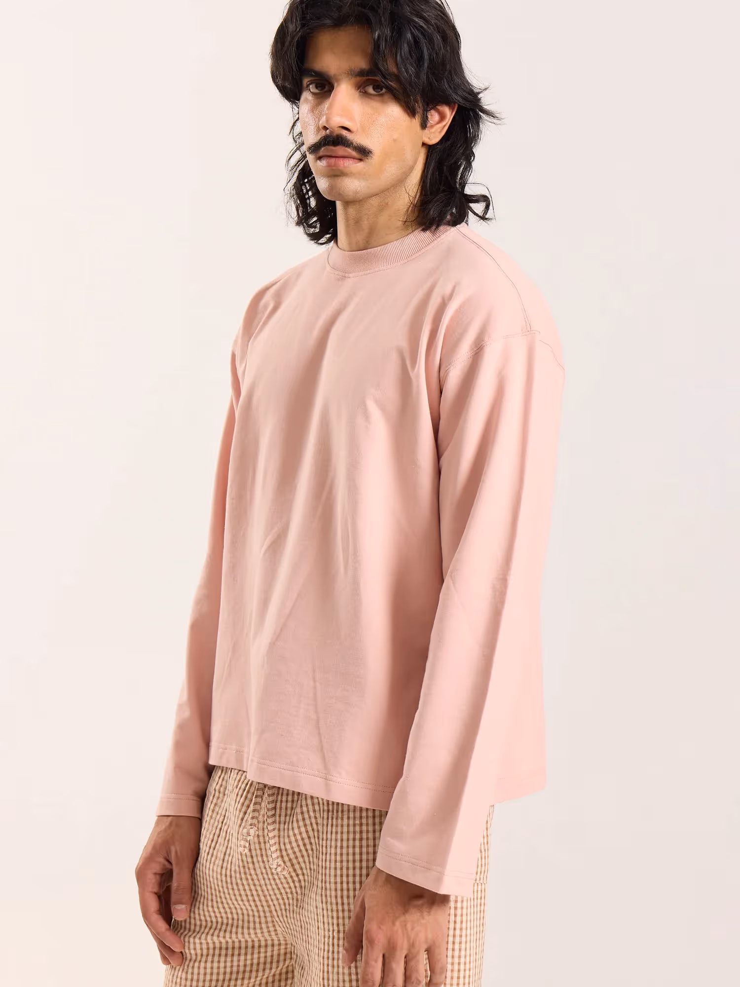 Dusty Pink Loose Fit Cropped T-Shirt image 6