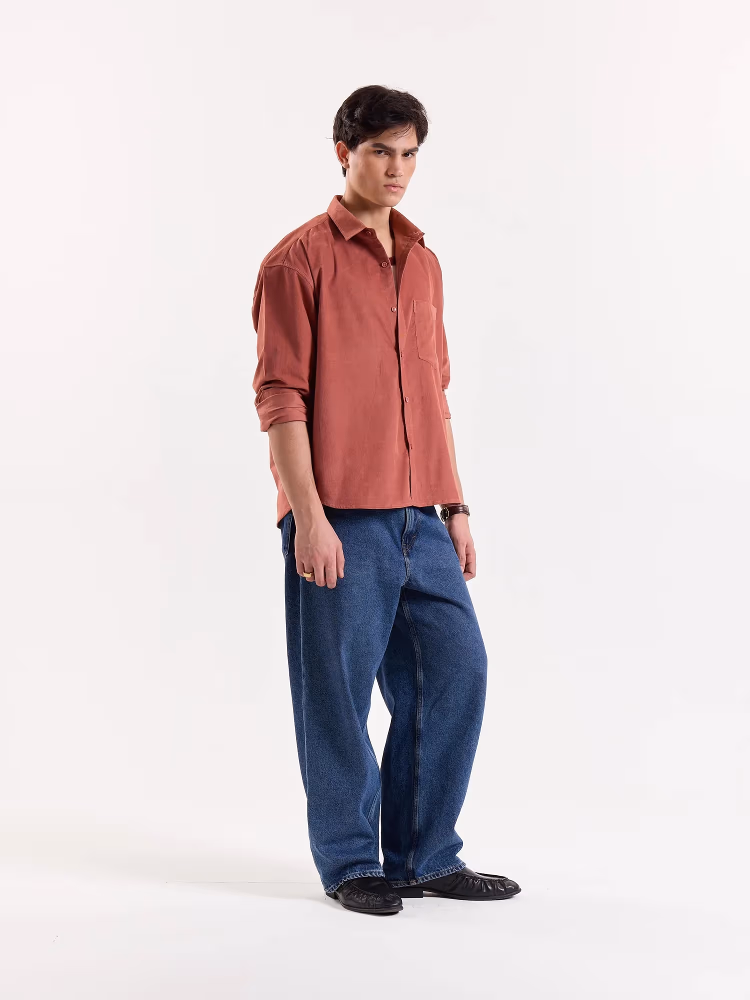 Dusty Rose Corduroy Oversized Shirt image 6