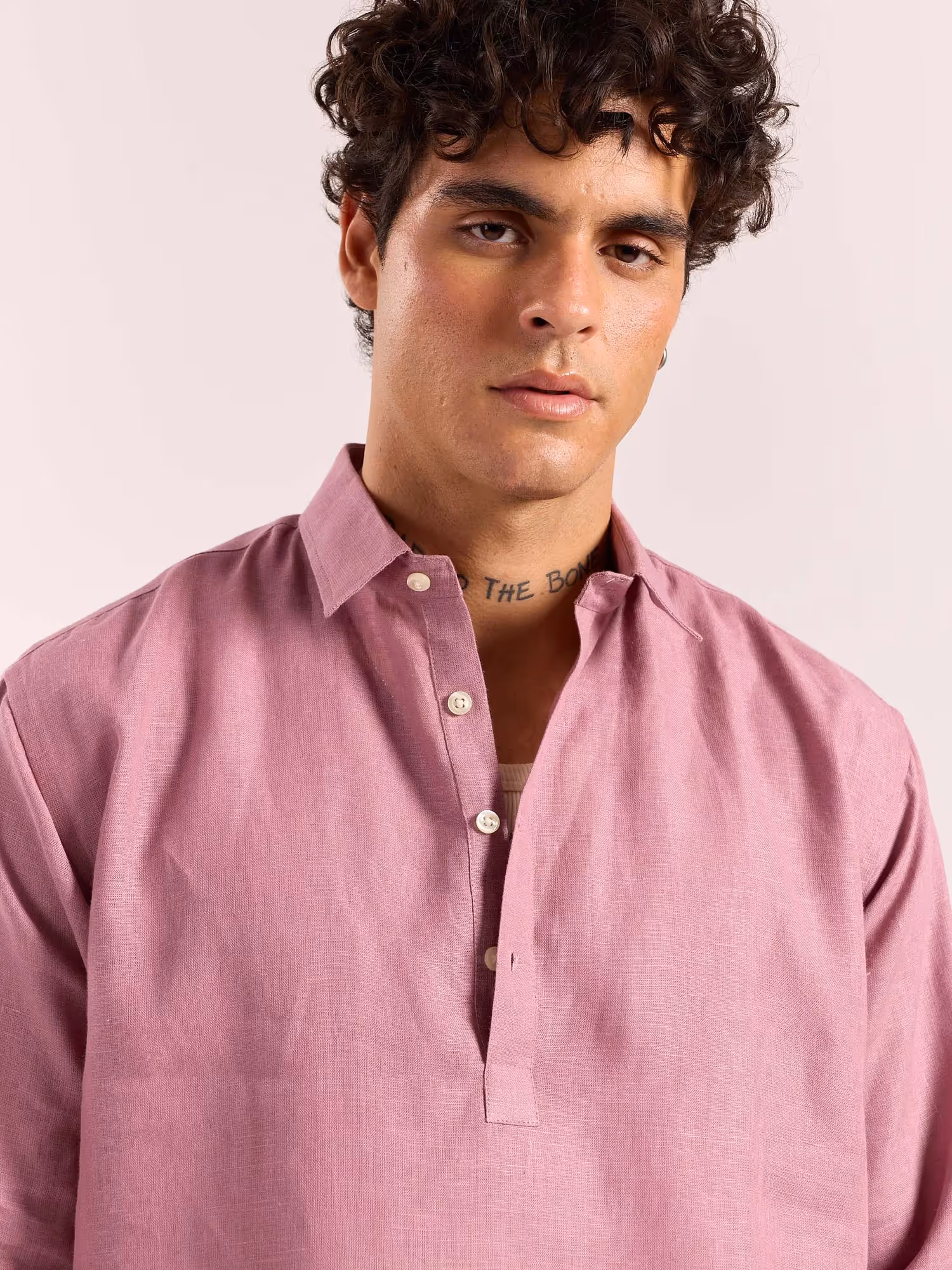 Dusty Rose Linen Pullover  image 6