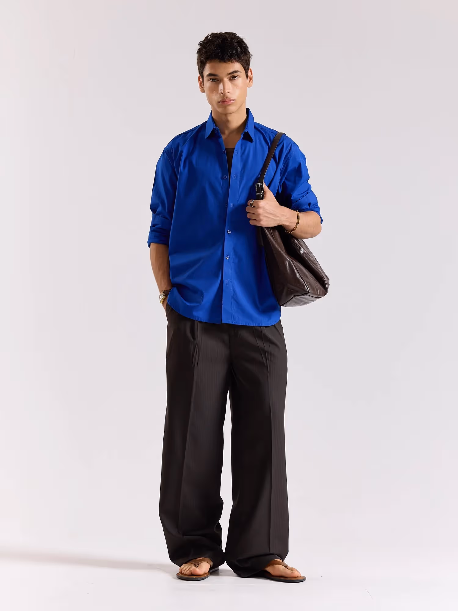 Electric Blue Poplin Shirt  image 1