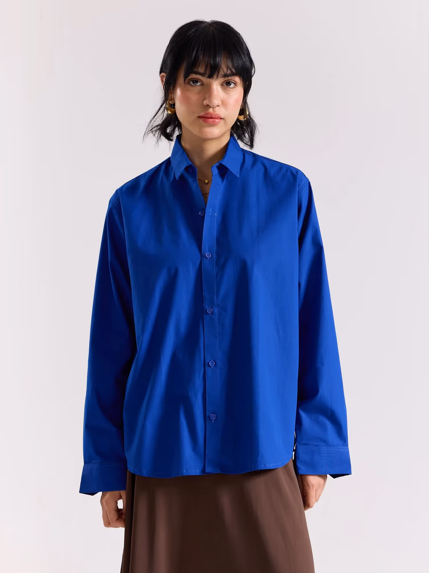 Electric Blue Poplin Shirt image 4