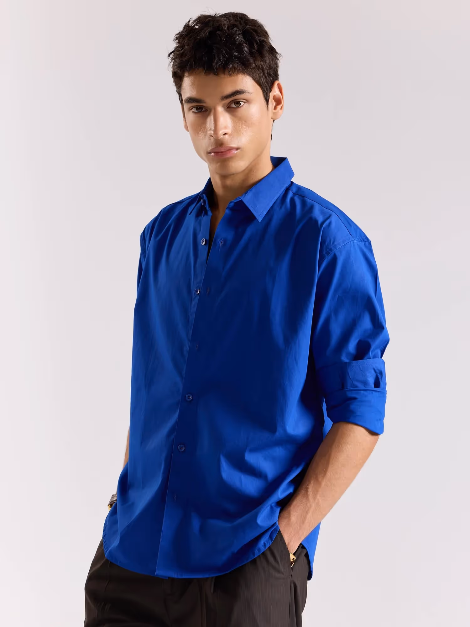 Electric Blue Poplin Shirt image 5