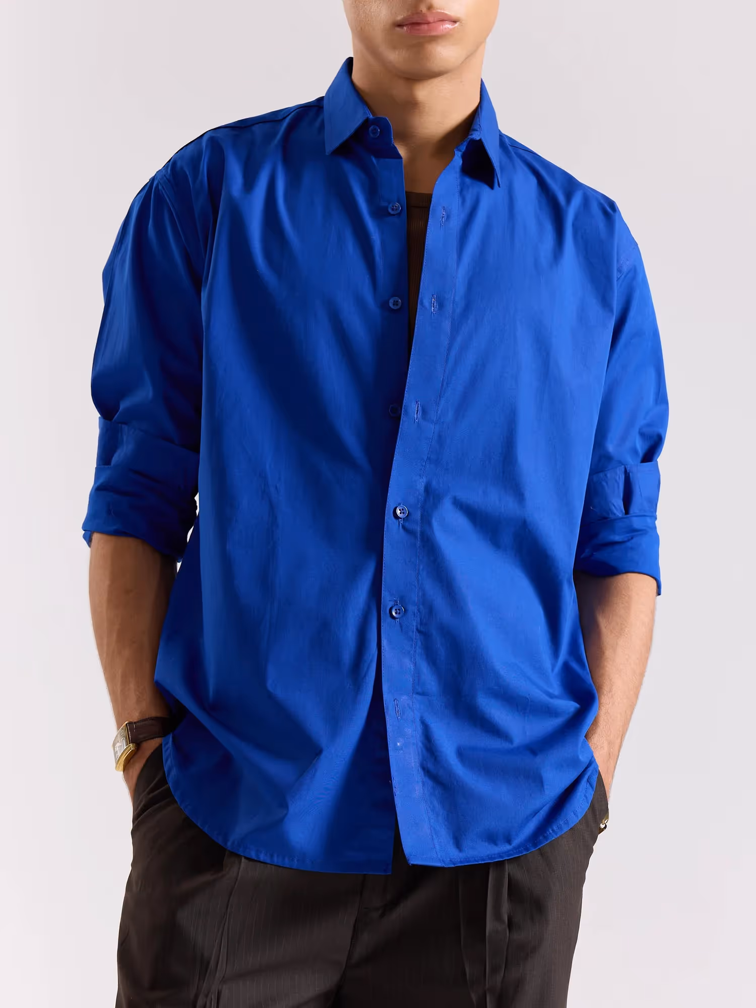 Electric Blue Poplin Shirt image 7