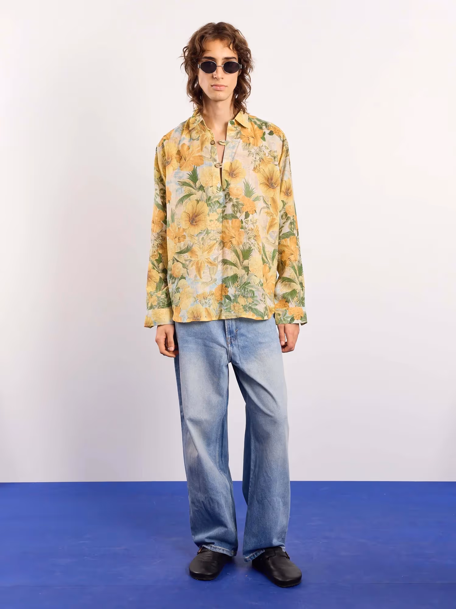Floral Printed Linen Pullover image 1