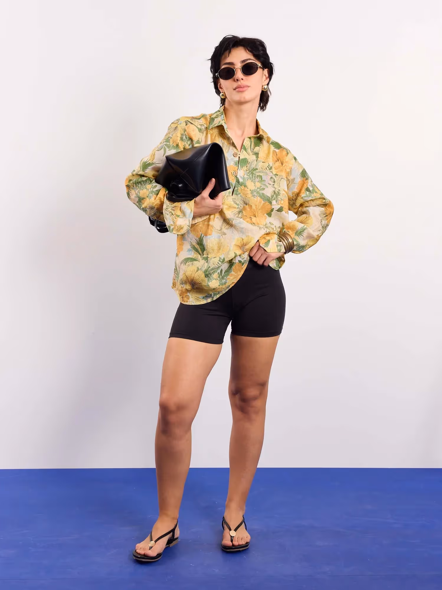 Floral Printed Linen Pullover  image 2