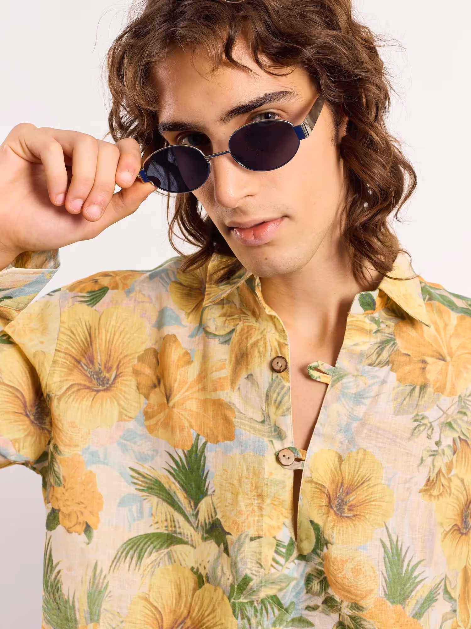 Floral Printed Linen Pullover  image 5