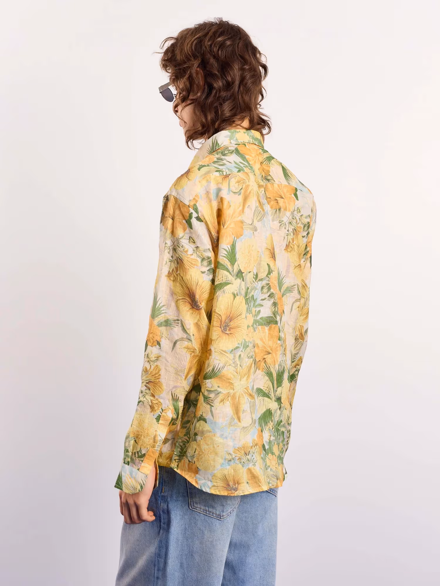 Floral Printed Linen Pullover  image 8