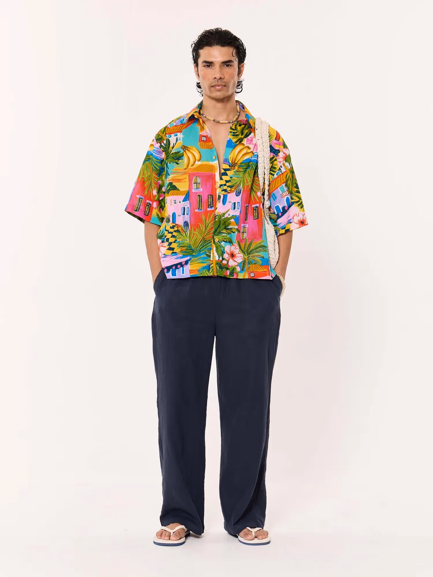 Goa Calling Printed Cropped Shirt image 1