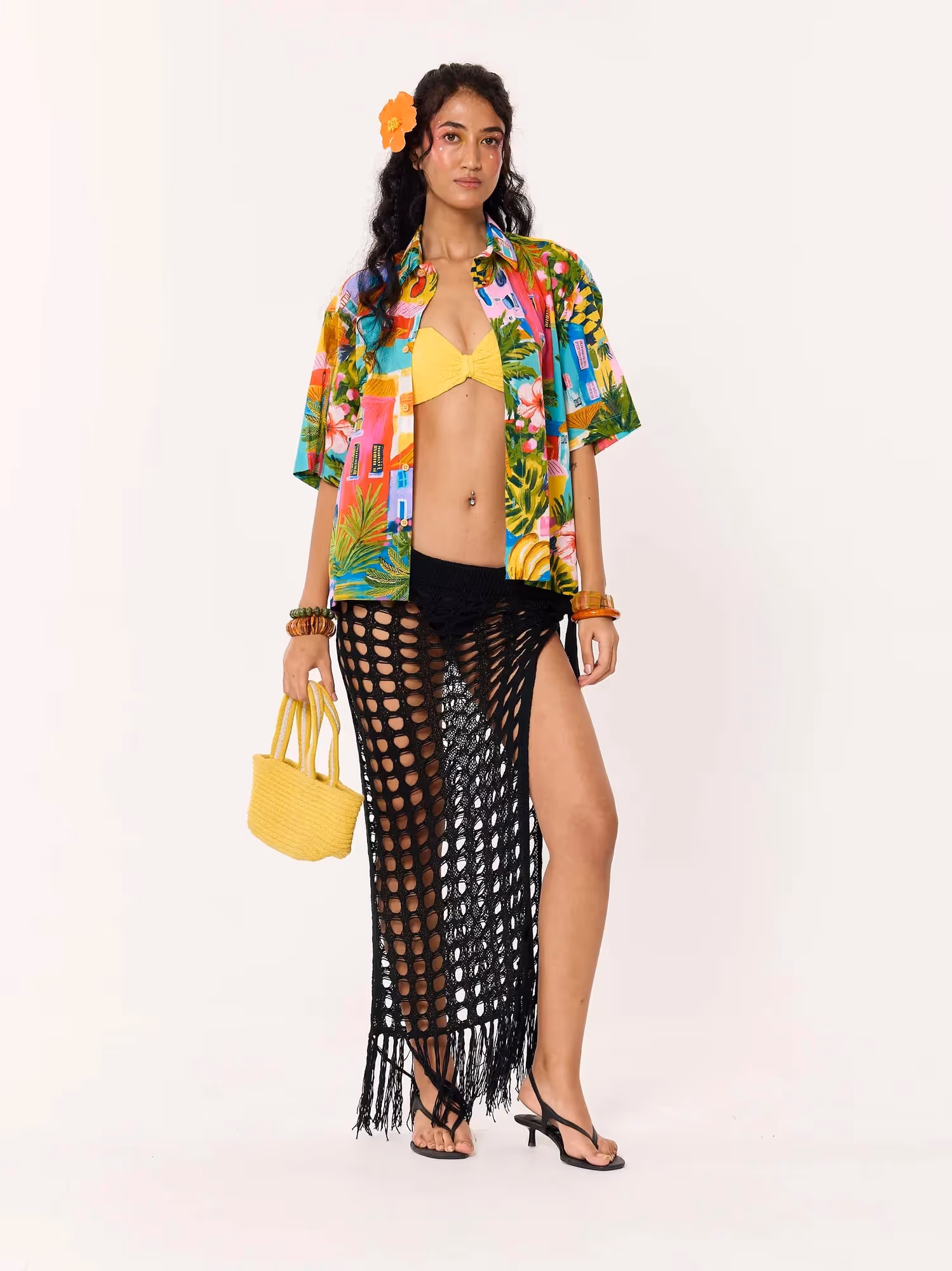 Goa Calling Printed Cropped Shirt image 2