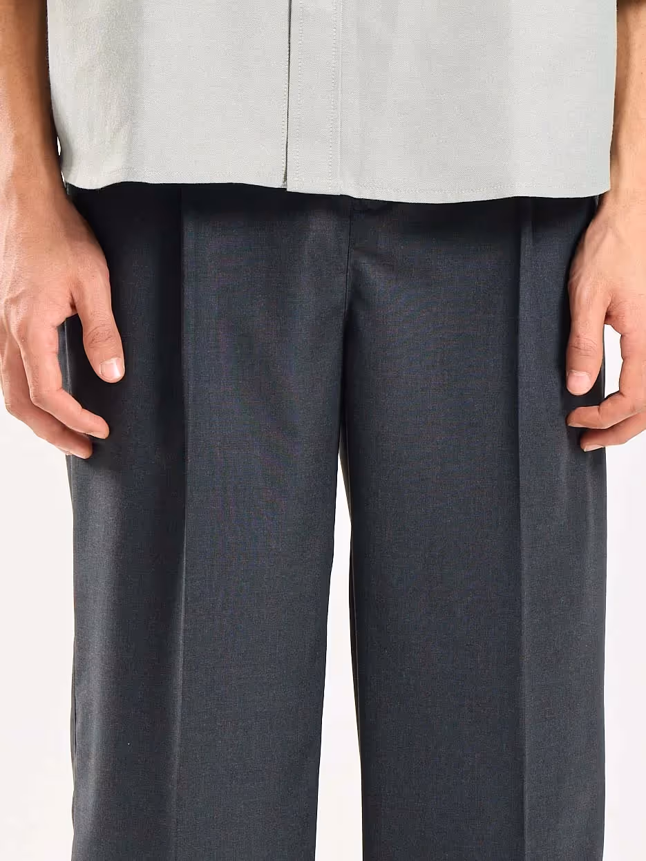 Green & Grey Checked Baggy Fit Trousers image 3