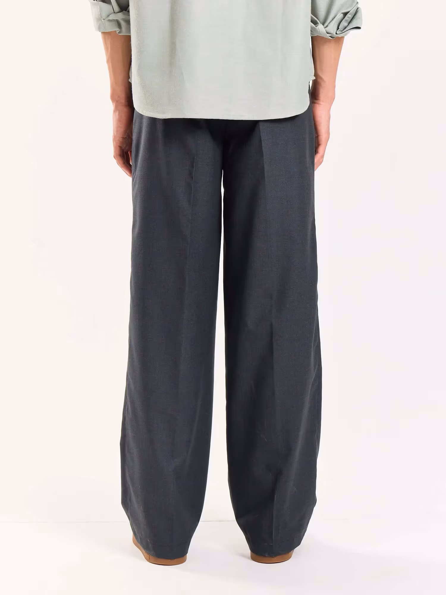 Green & Grey Checked Baggy Fit Trousers image 7