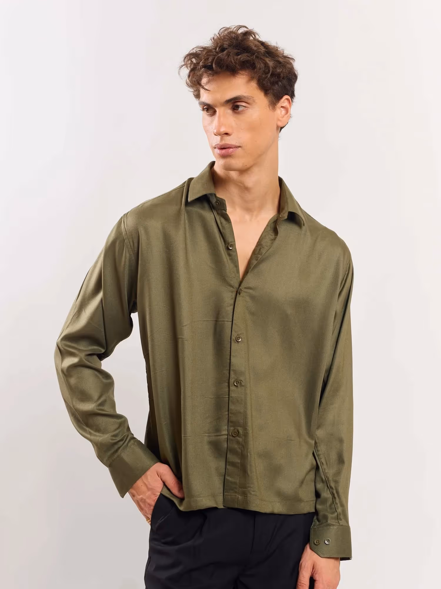Green Drape Shirt image 5