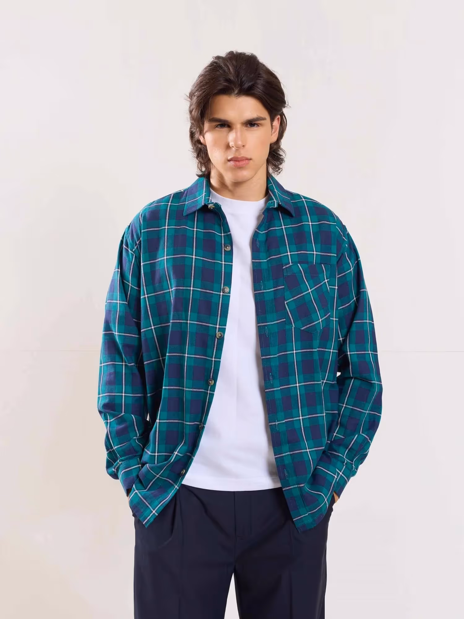 Green Flannel Overshirt image 1
