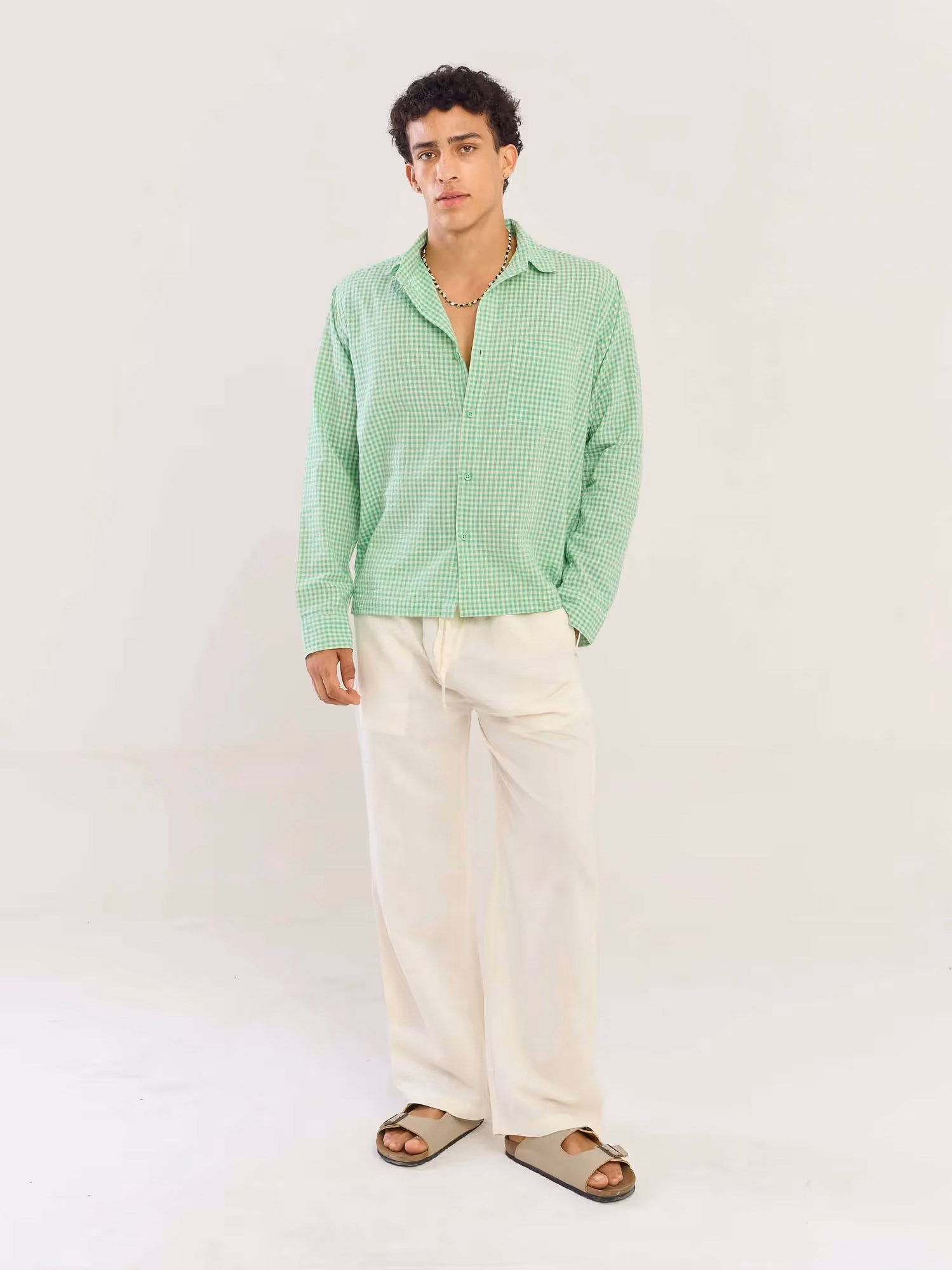 Green Gingham Seersucker Shirt image 2
