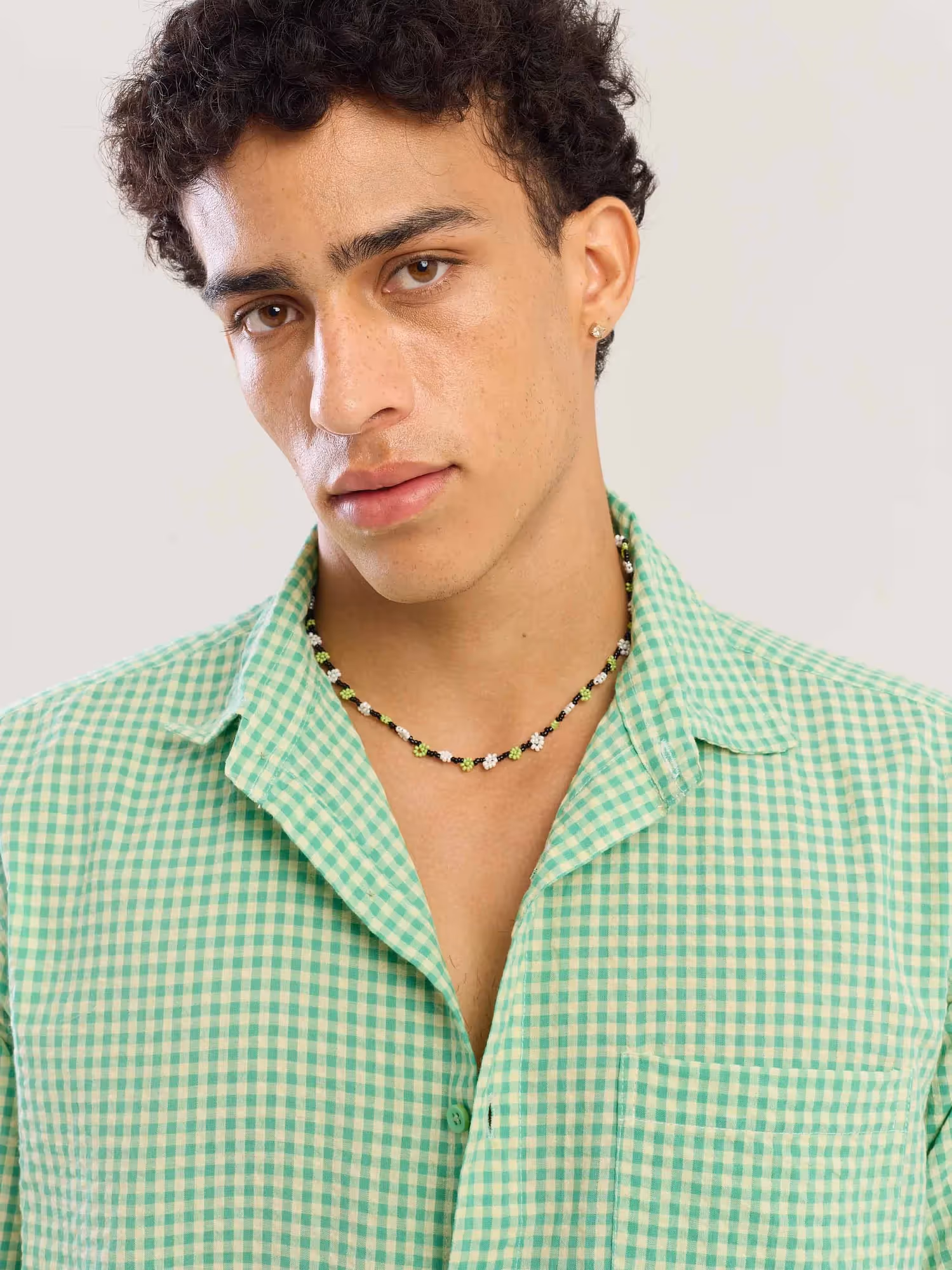 Green Gingham Seersucker Shirt image 7