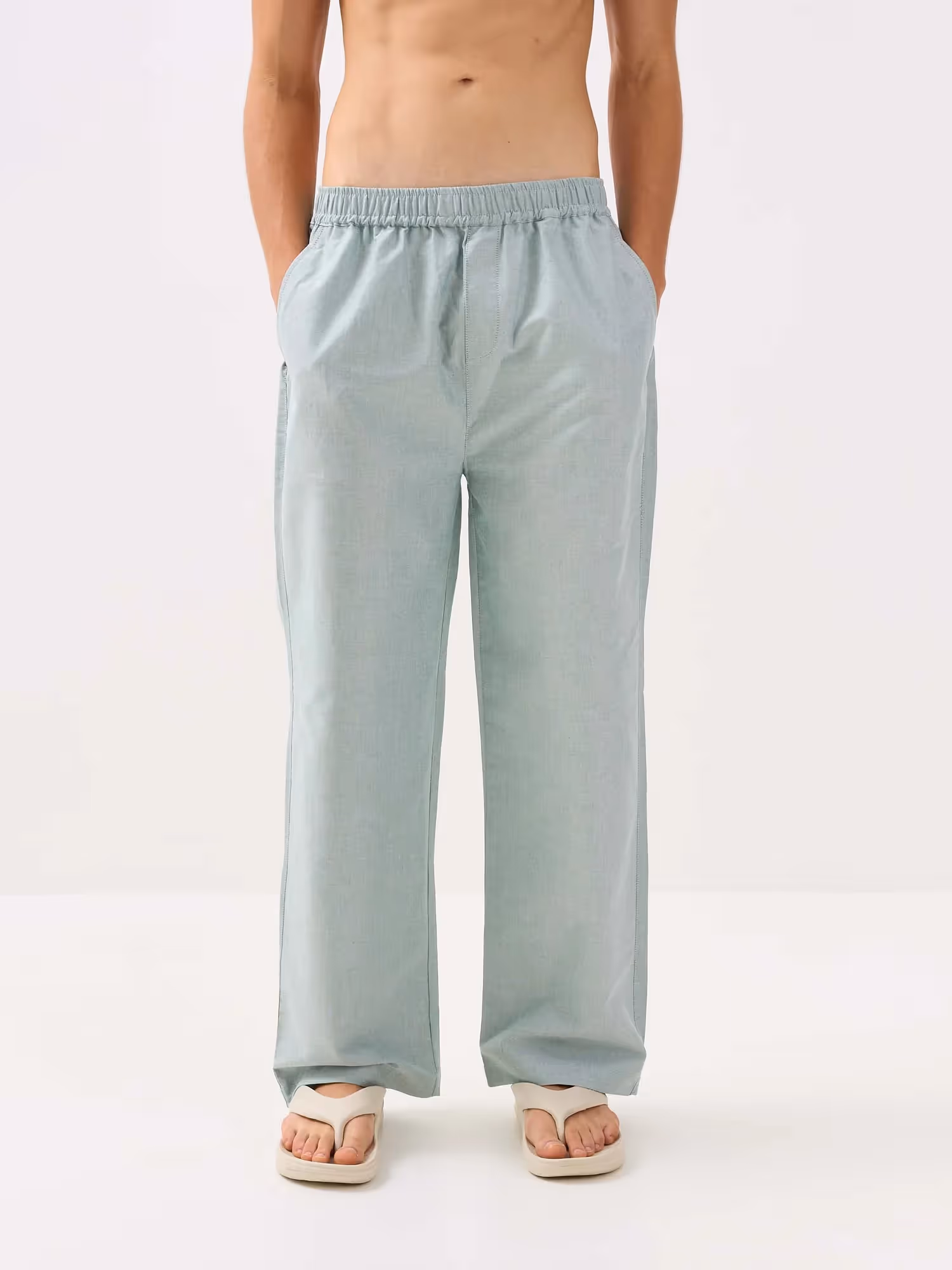 Green Oxford Pull-on Pants  image 3