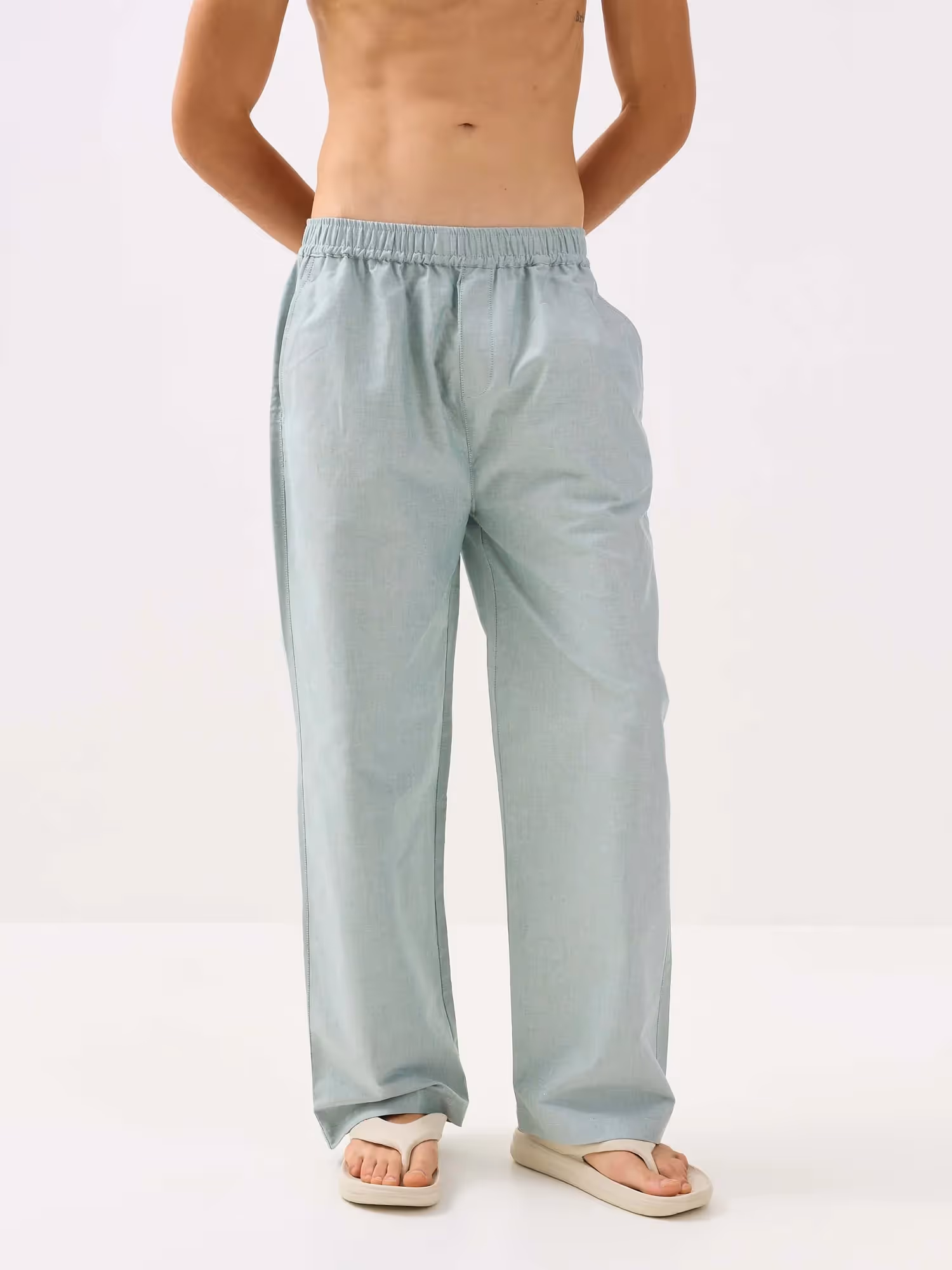 Green Oxford Pull-on Pants  image 7
