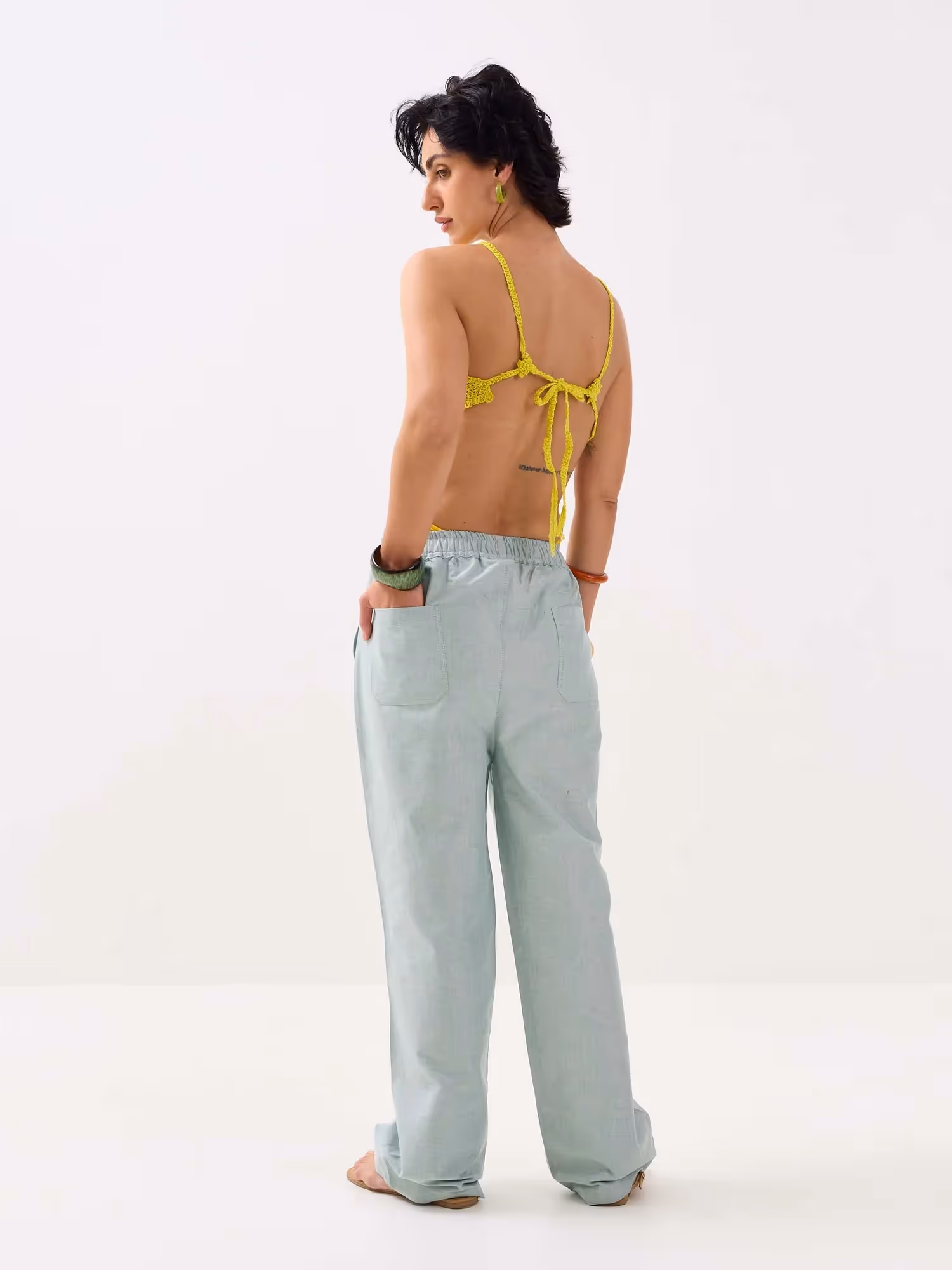 Green Oxford Pull-on Pants  image 8