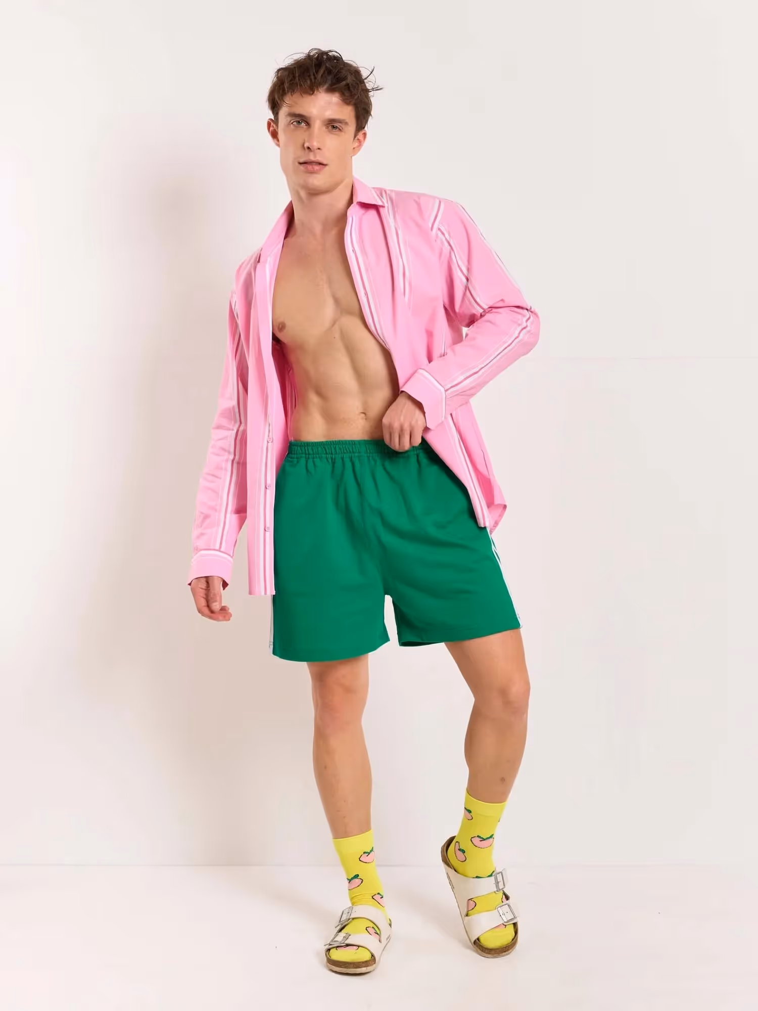 Green Terry Shorts image 1