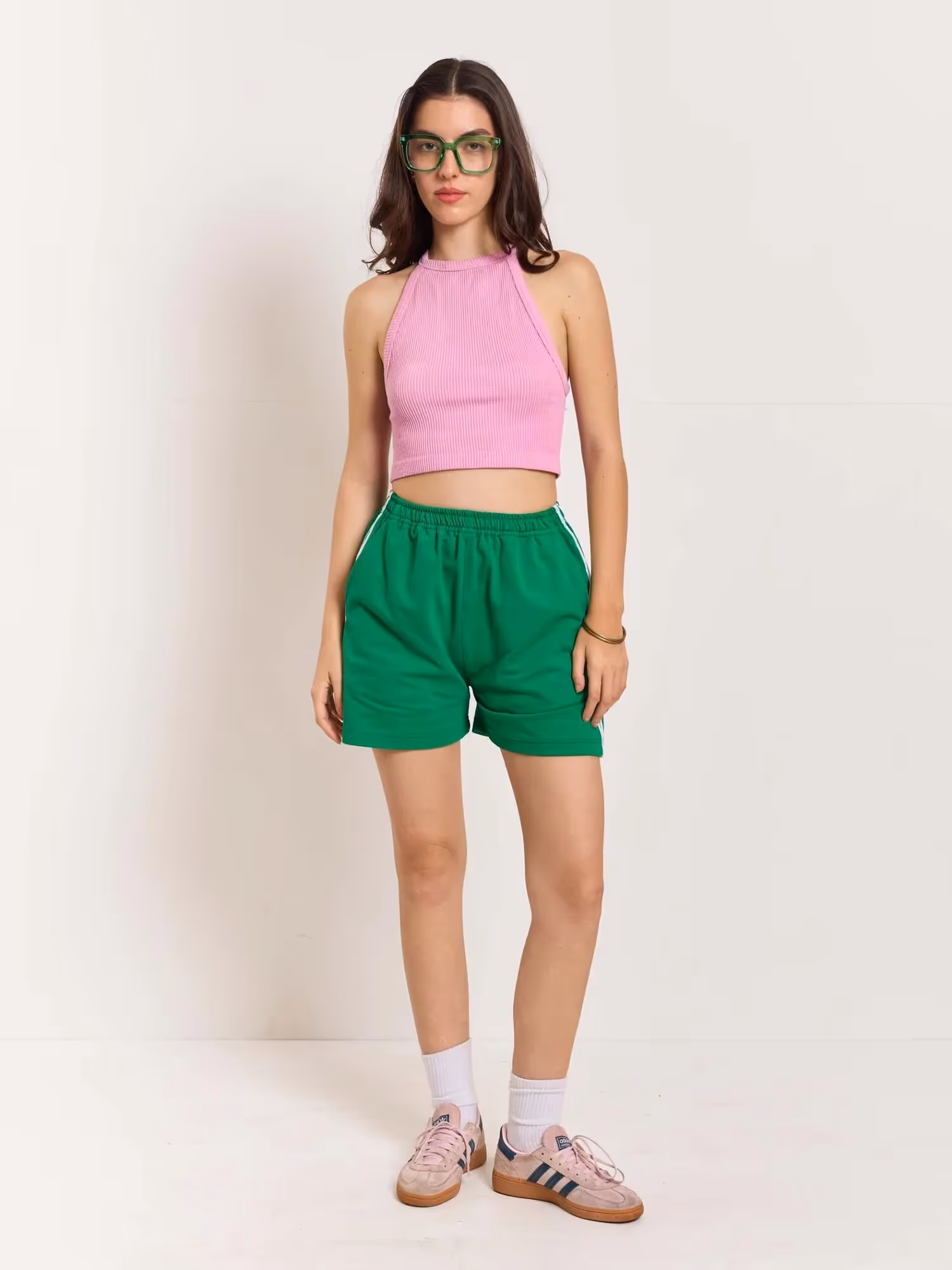Green Terry Shorts image 2