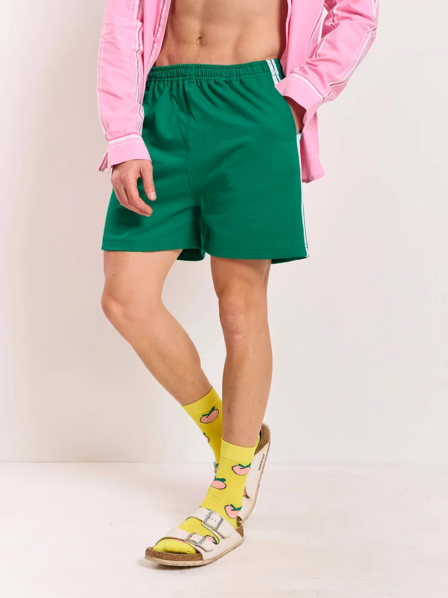 Green Terry Shorts image 3